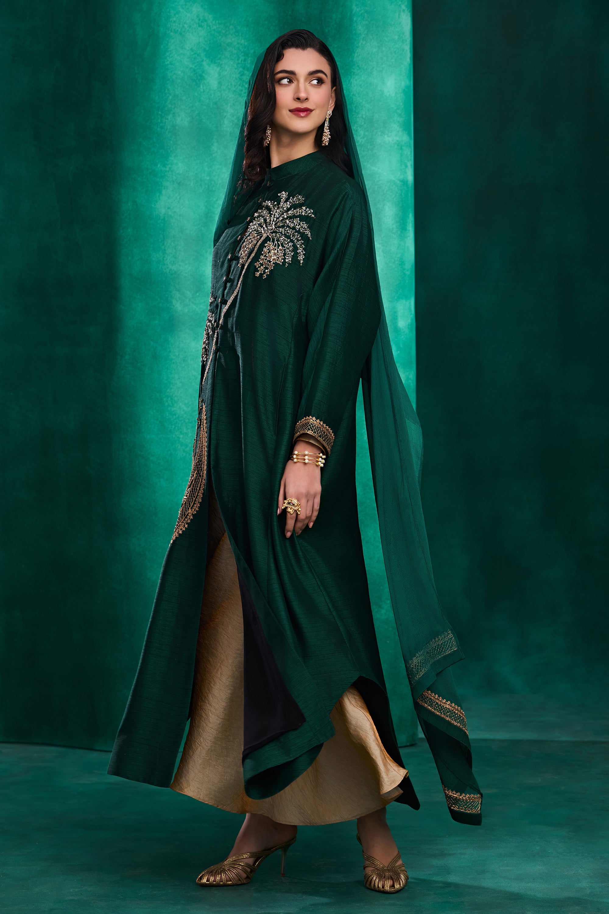 Nareen Embroidered Abaya with Embellishment