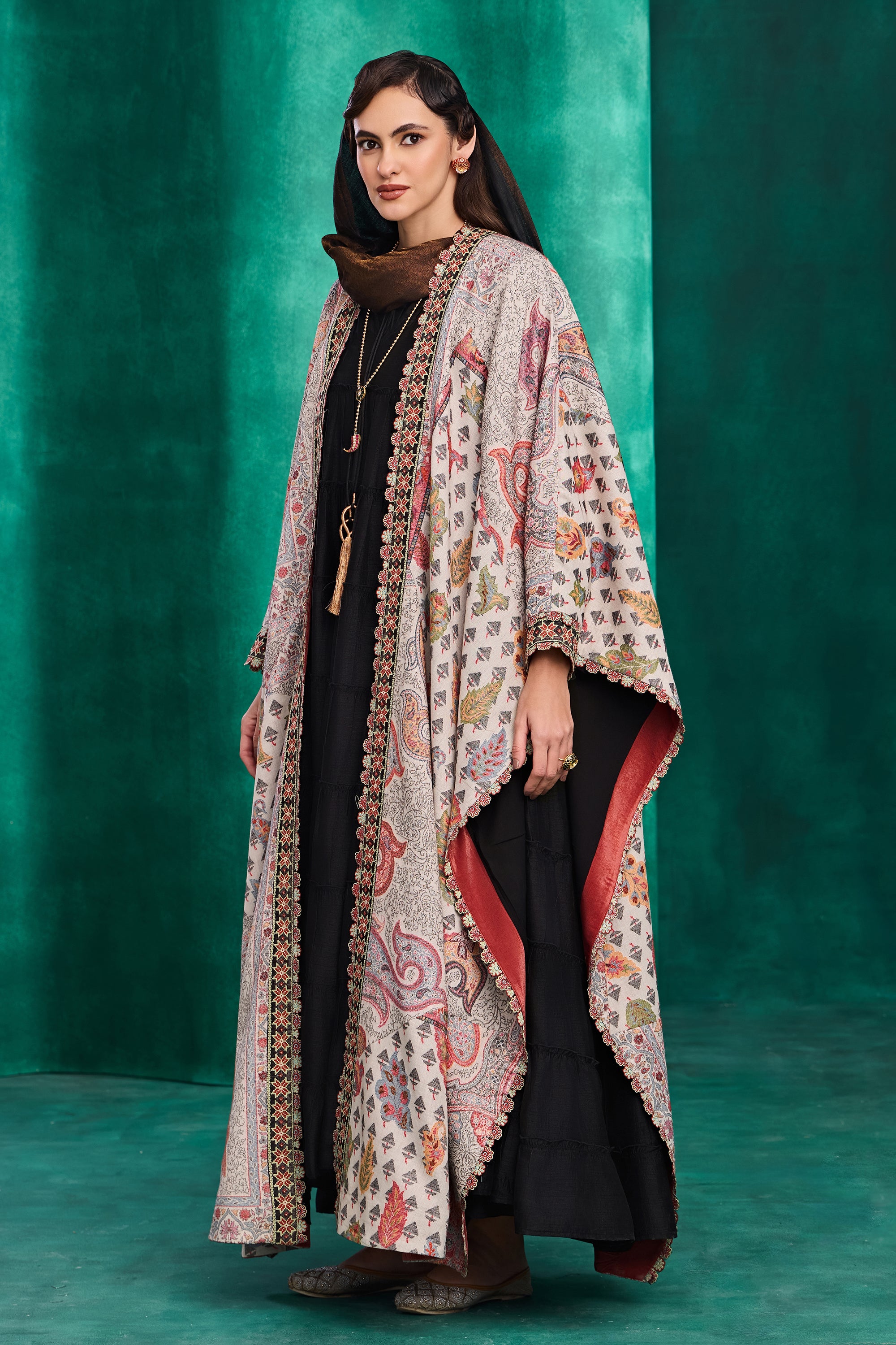 Riham Embroidered Cape