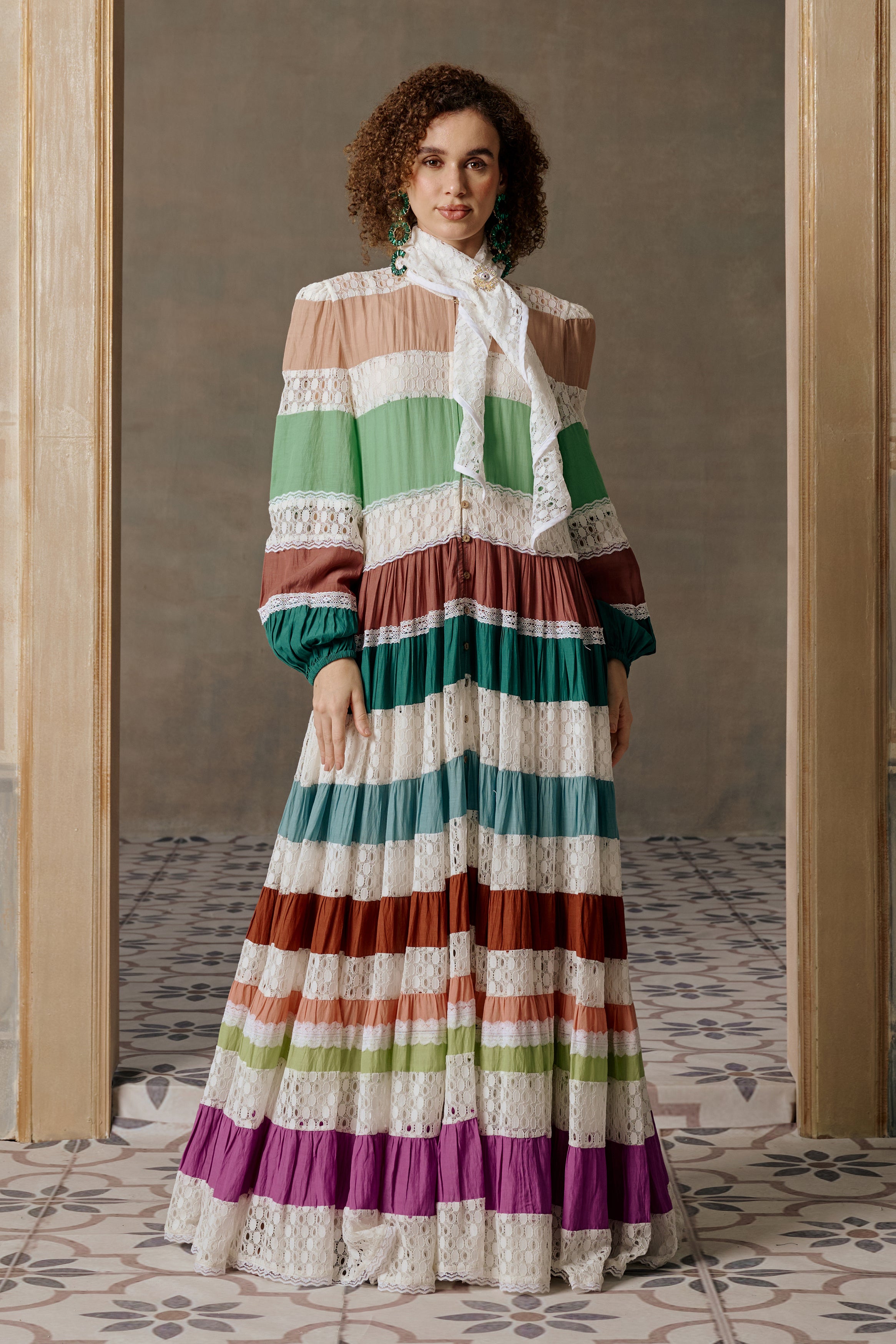 Nashmia Stylish Tiered Jalabiya