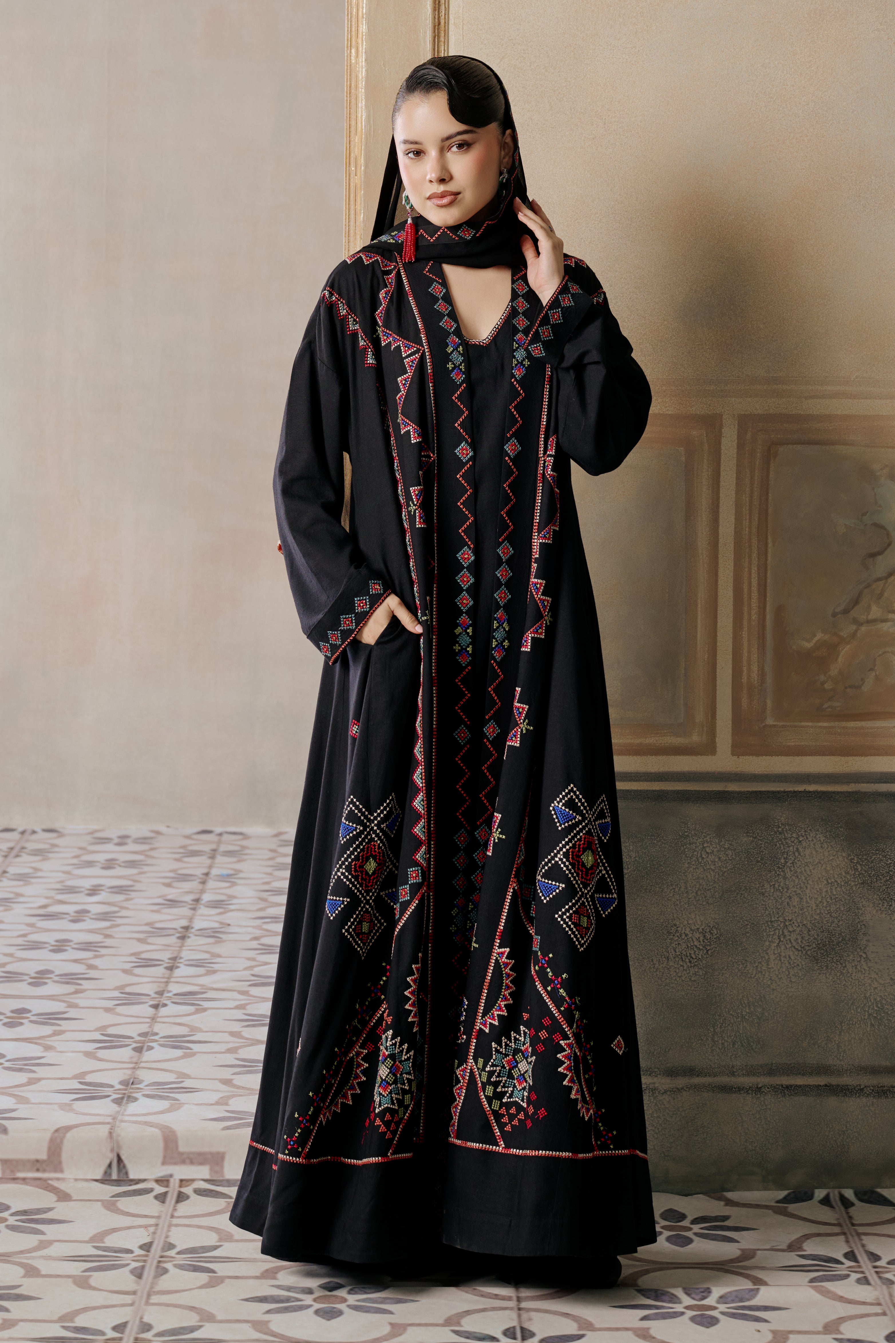Zuhour Embroidered Abaya