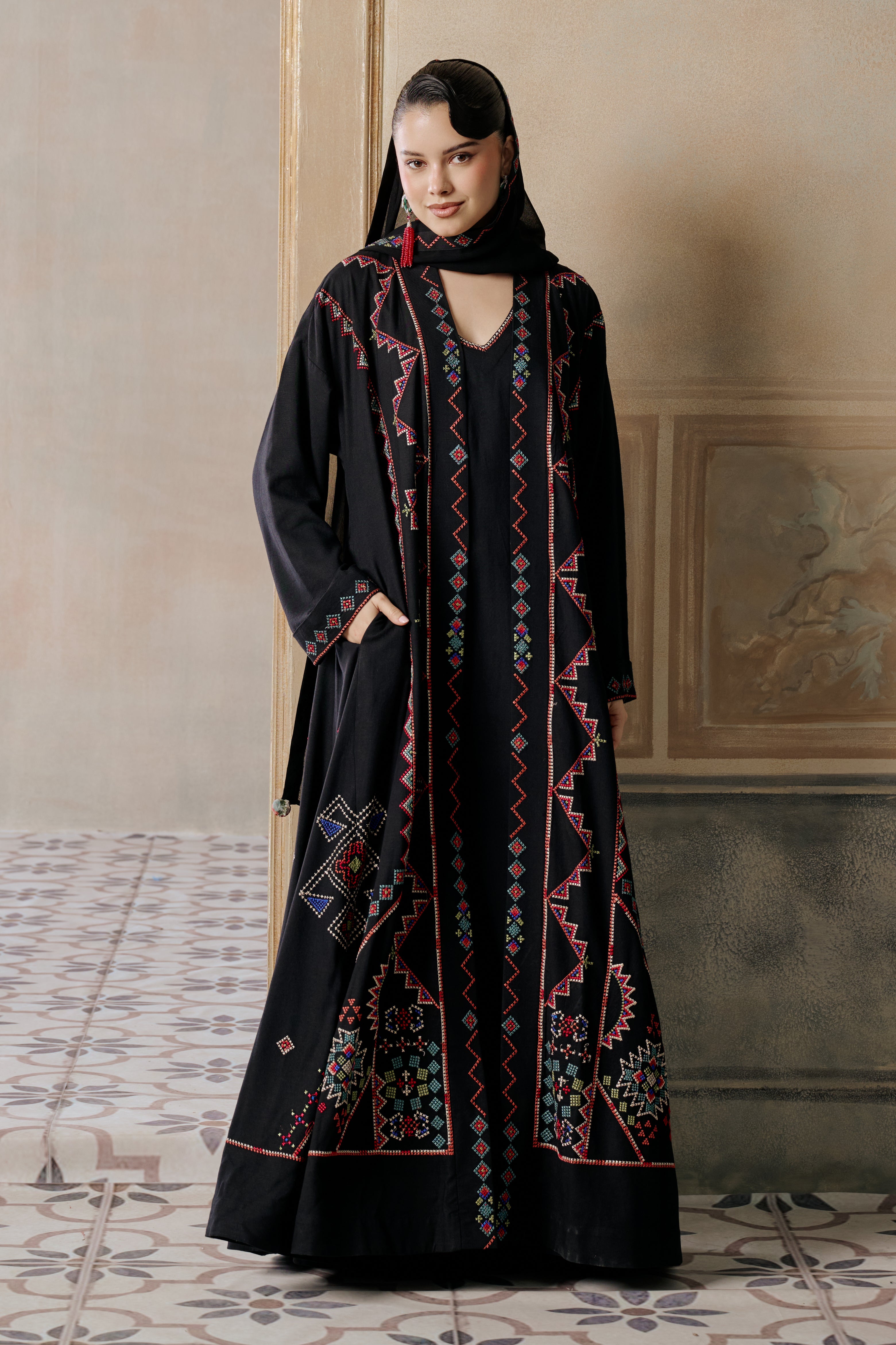 Zuhour Embroidered Abaya