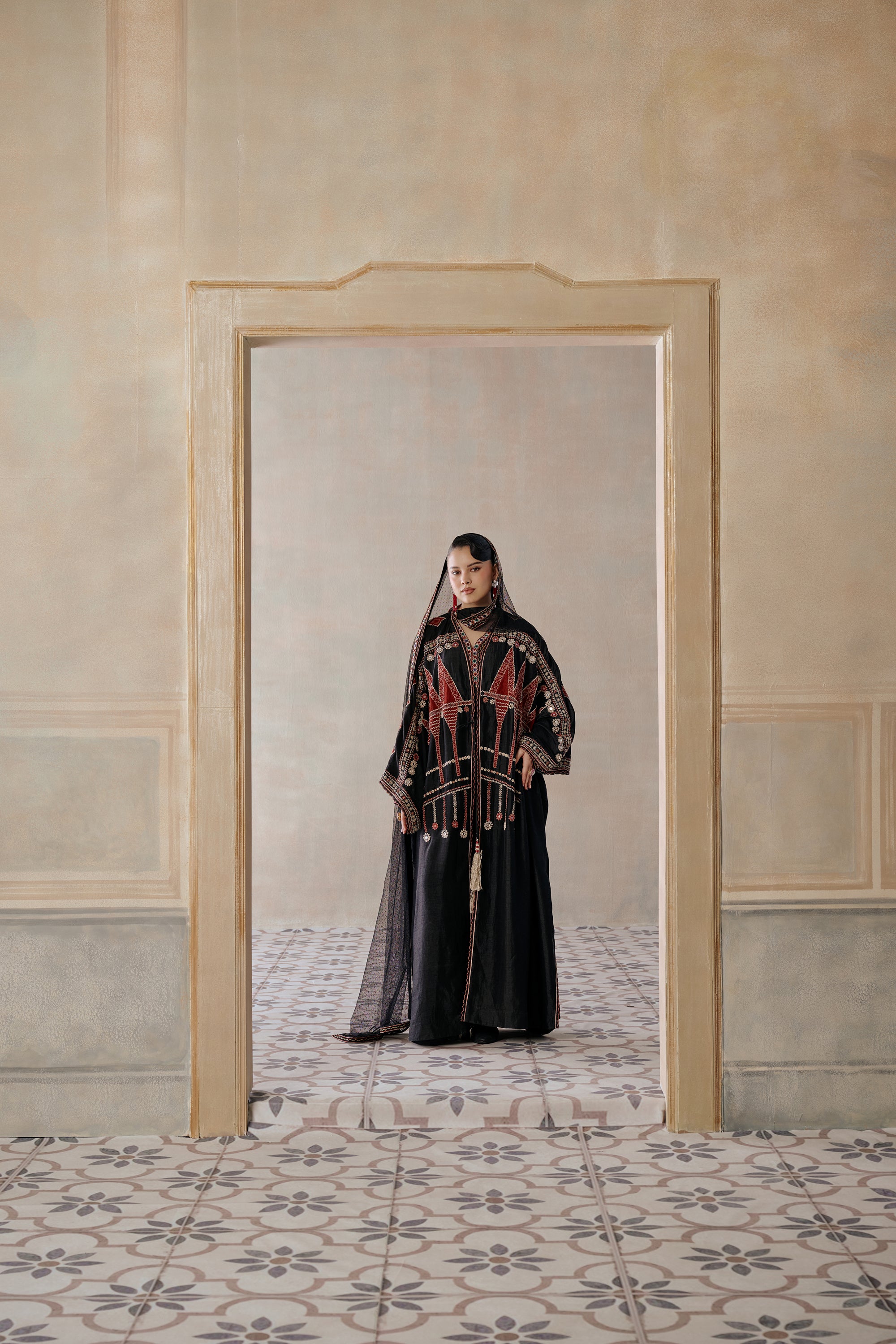 Manahil Applique Work Embroidered Abaya
