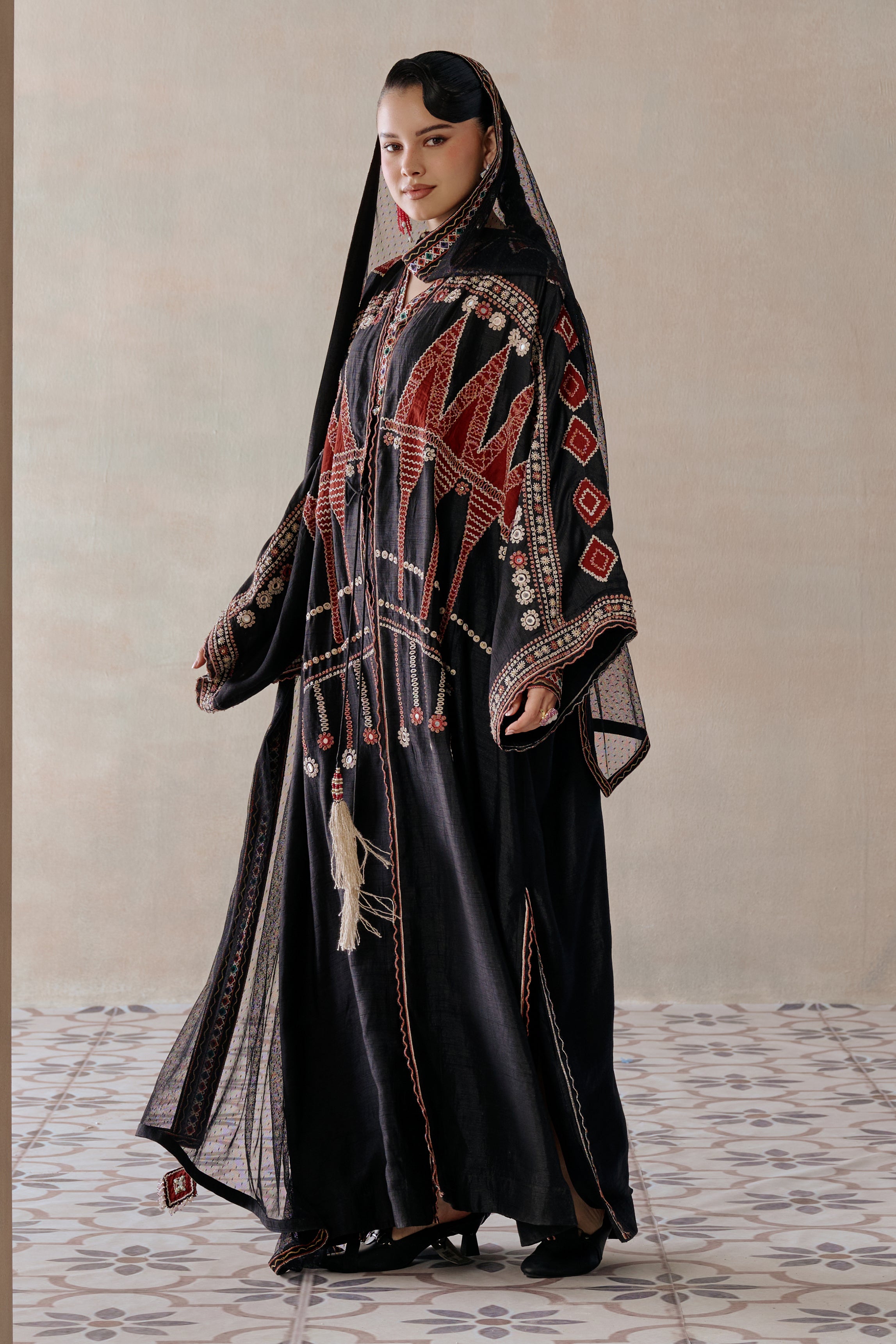 Manahil Applique Work Embroidered Abaya
