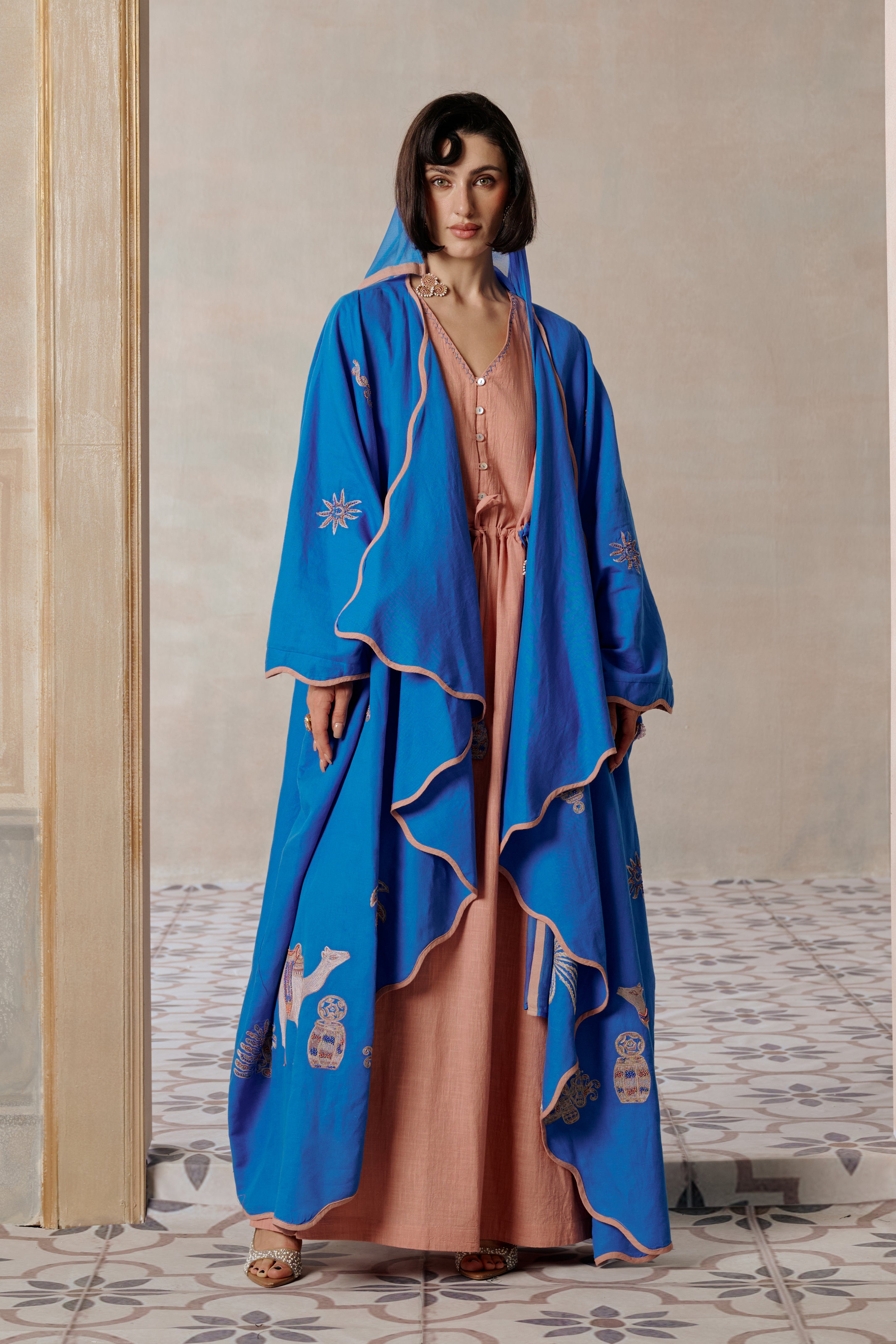 Zaad Embroidered Abaya with Embellishment