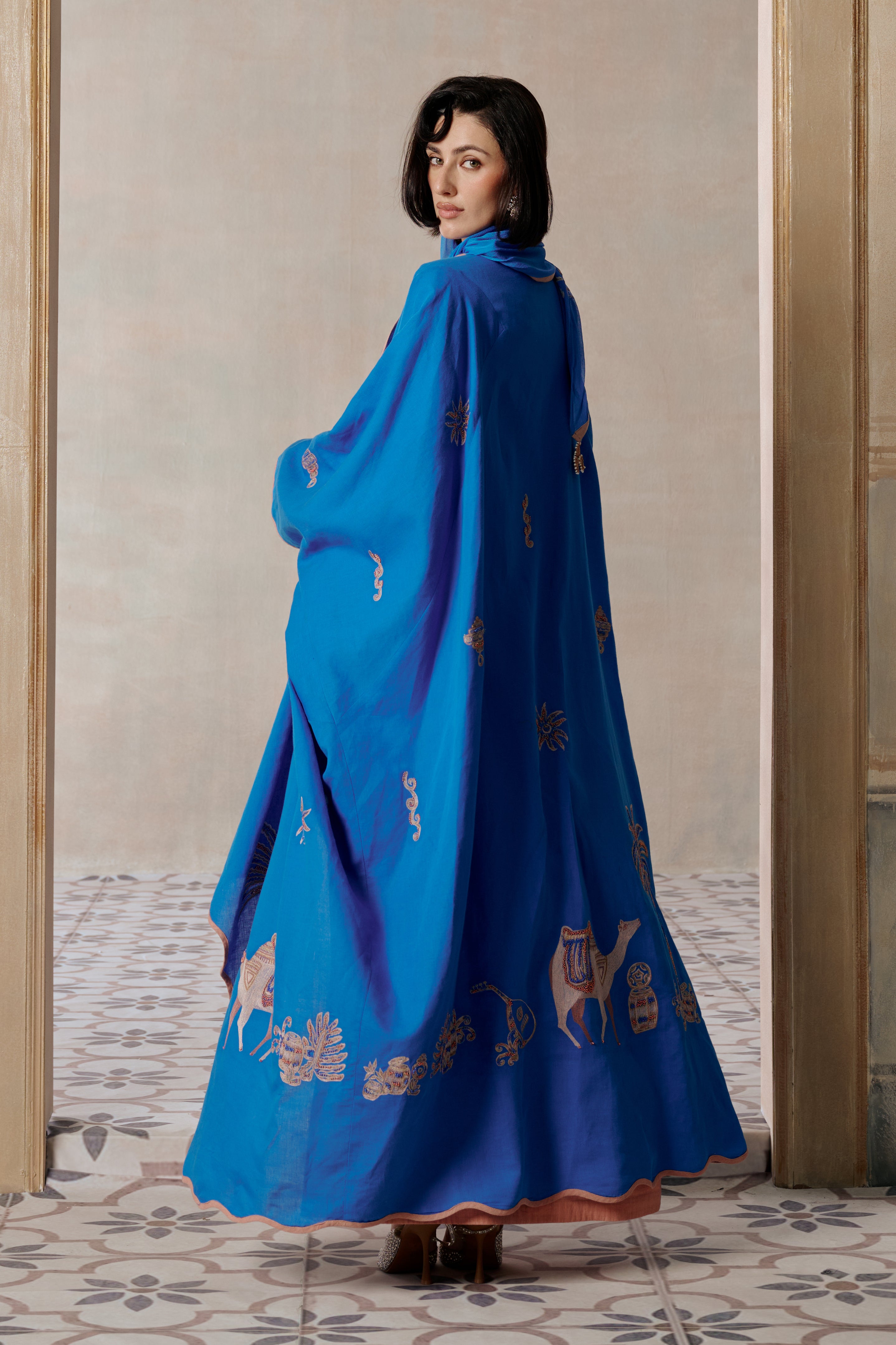 Zaad Embroidered Abaya with Embellishment