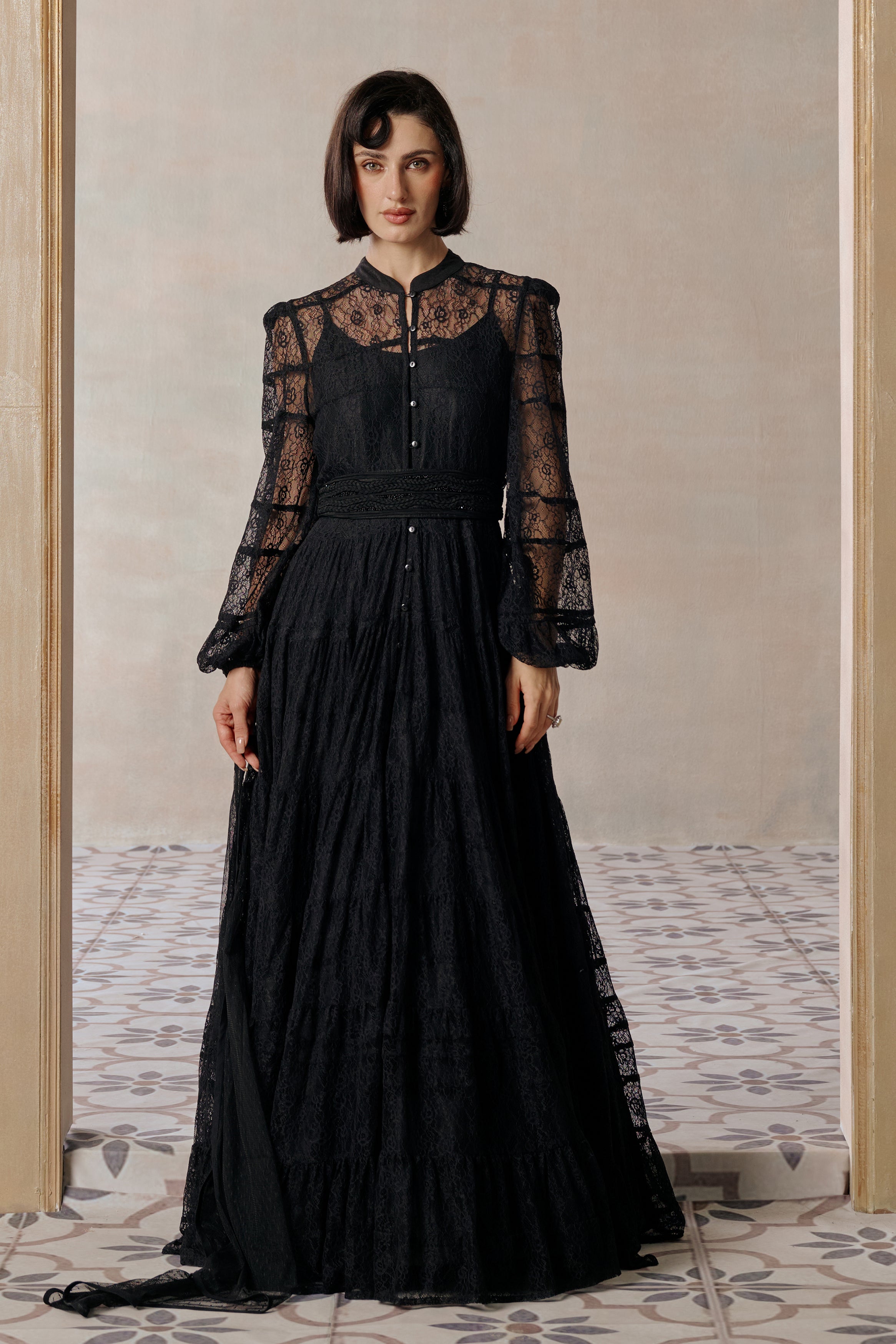 Almasa Stylish Tiered Jalabiya