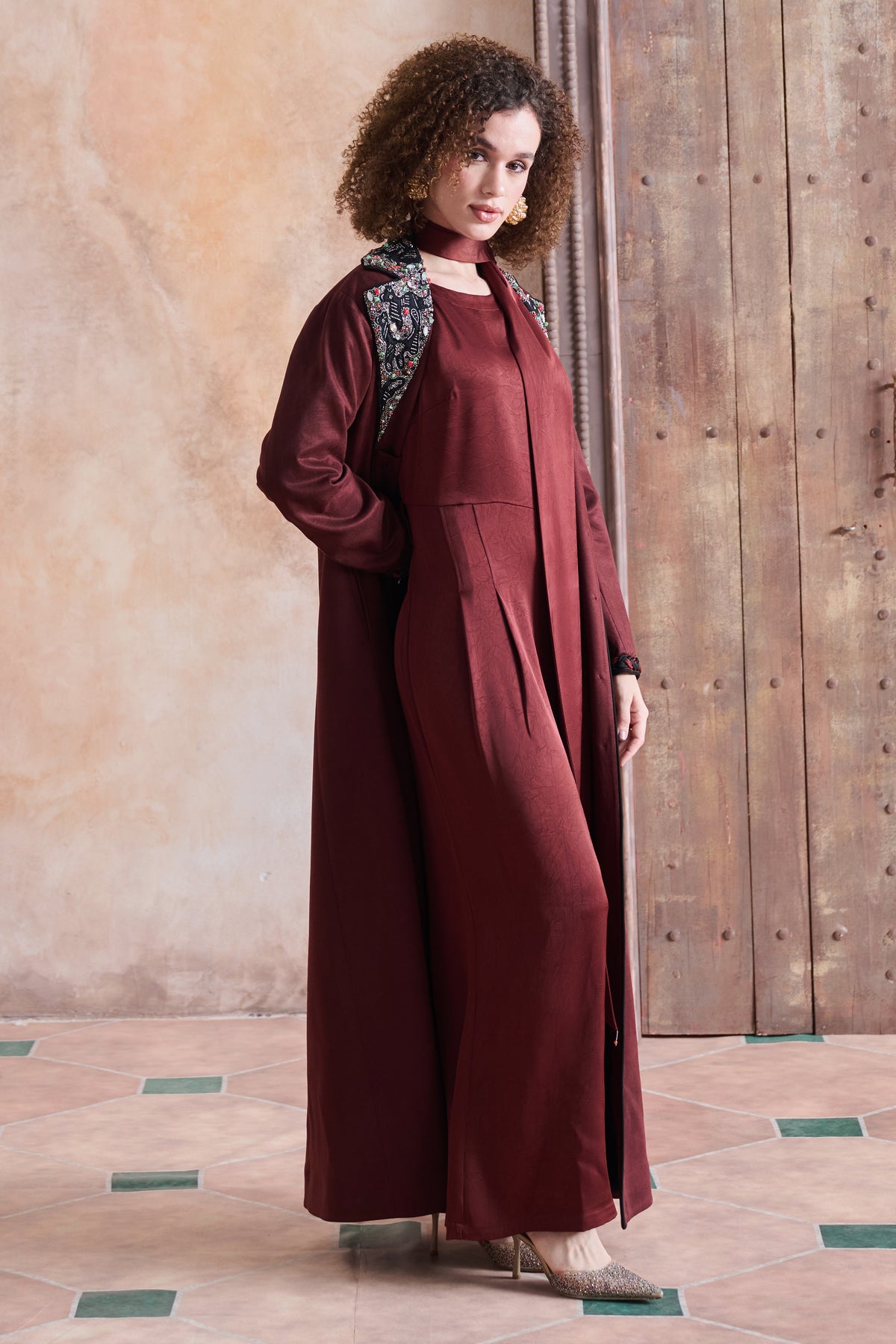 Zahaal Embroidered Bisht with Embellishment