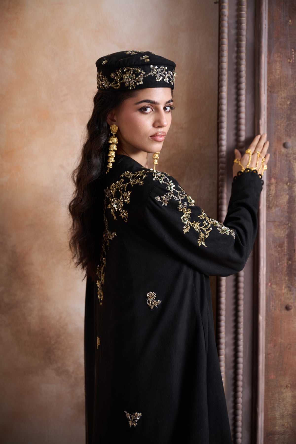 Zahalina Embroidered Abaya with Embellishment