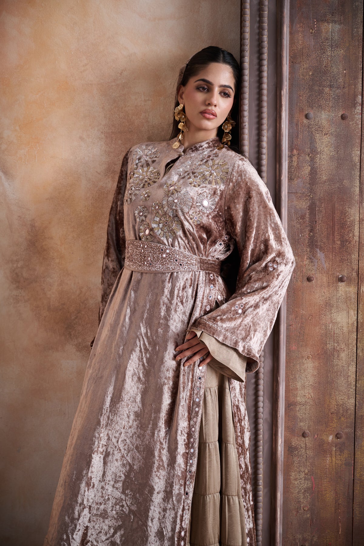 Zoyaila Embellished Cape with Jalabiya