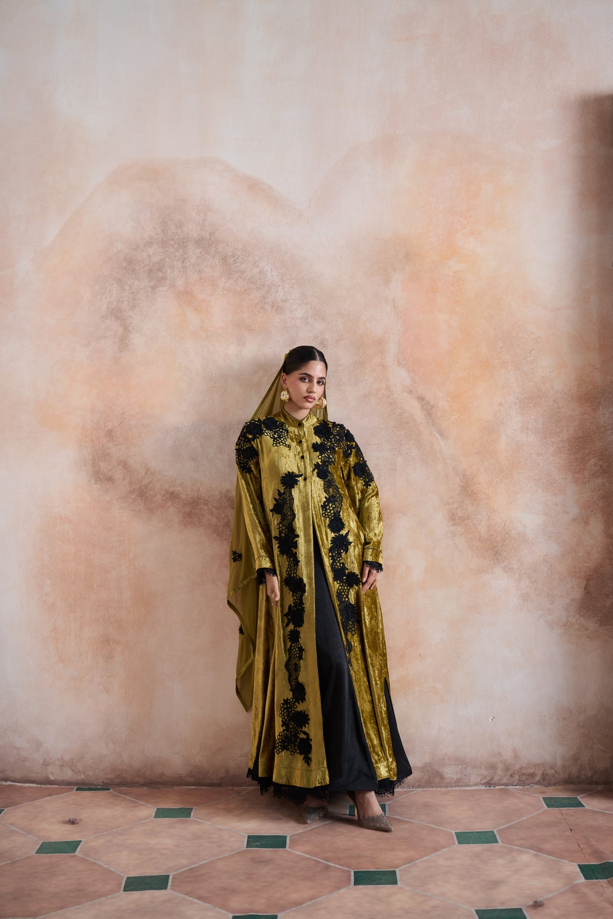 Zaharina Embroidered Bisht