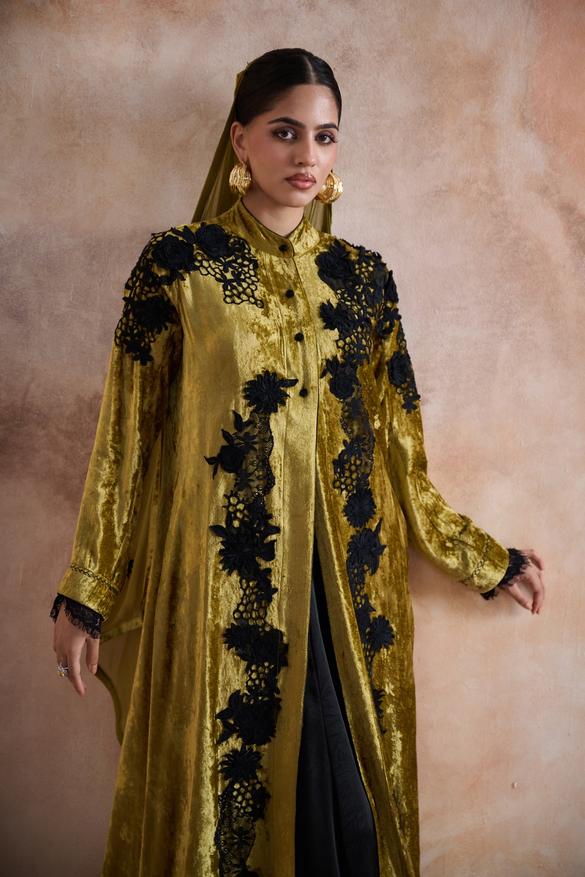 Zaharina Embroidered Bisht