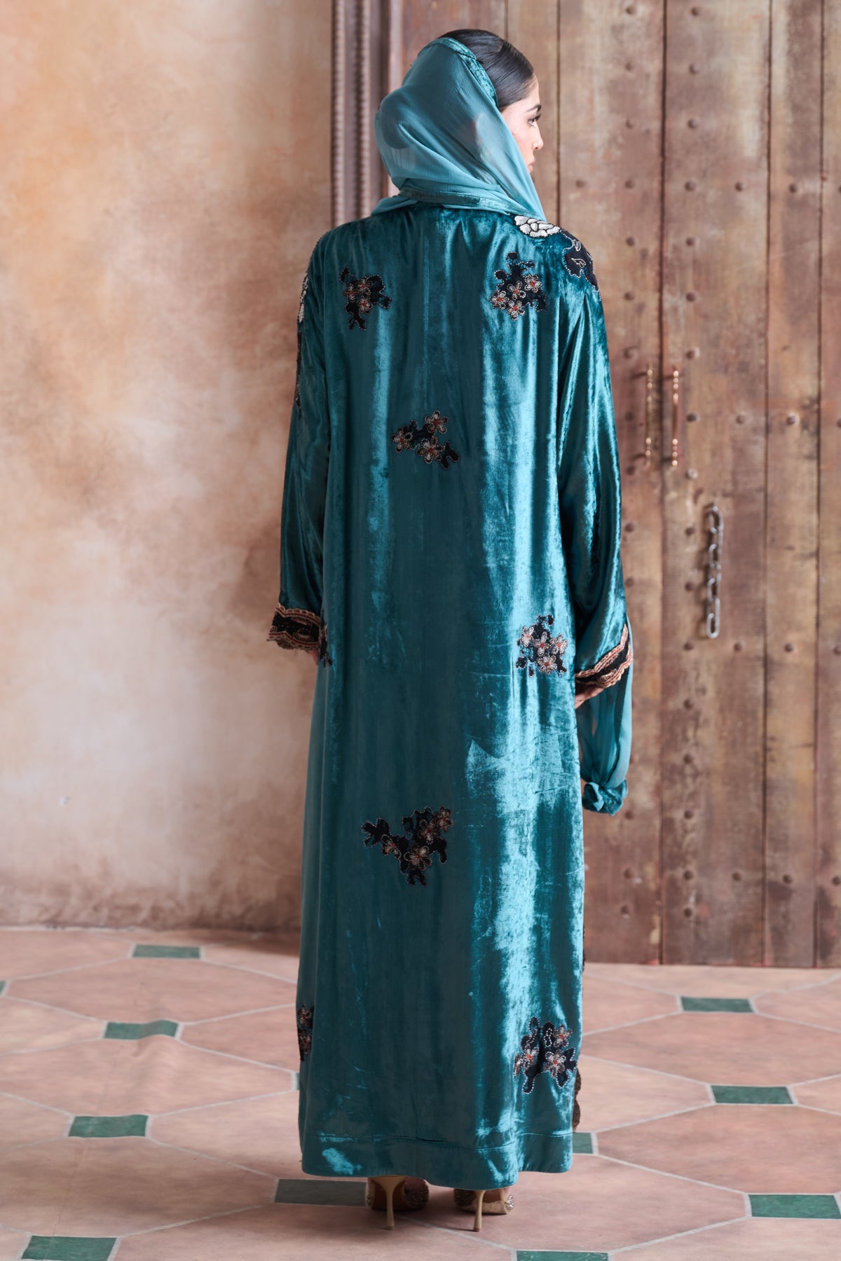 Rubaia Embroidered Abaya with Embellishment