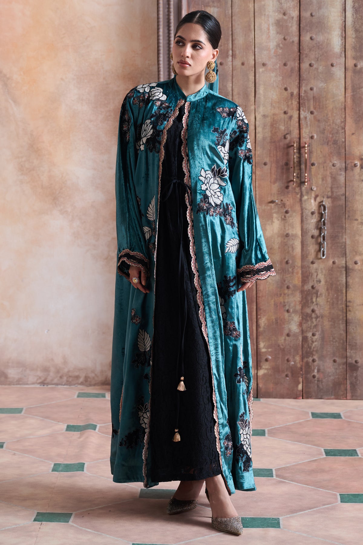 Rubaia Embroidered Abaya with Embellishment