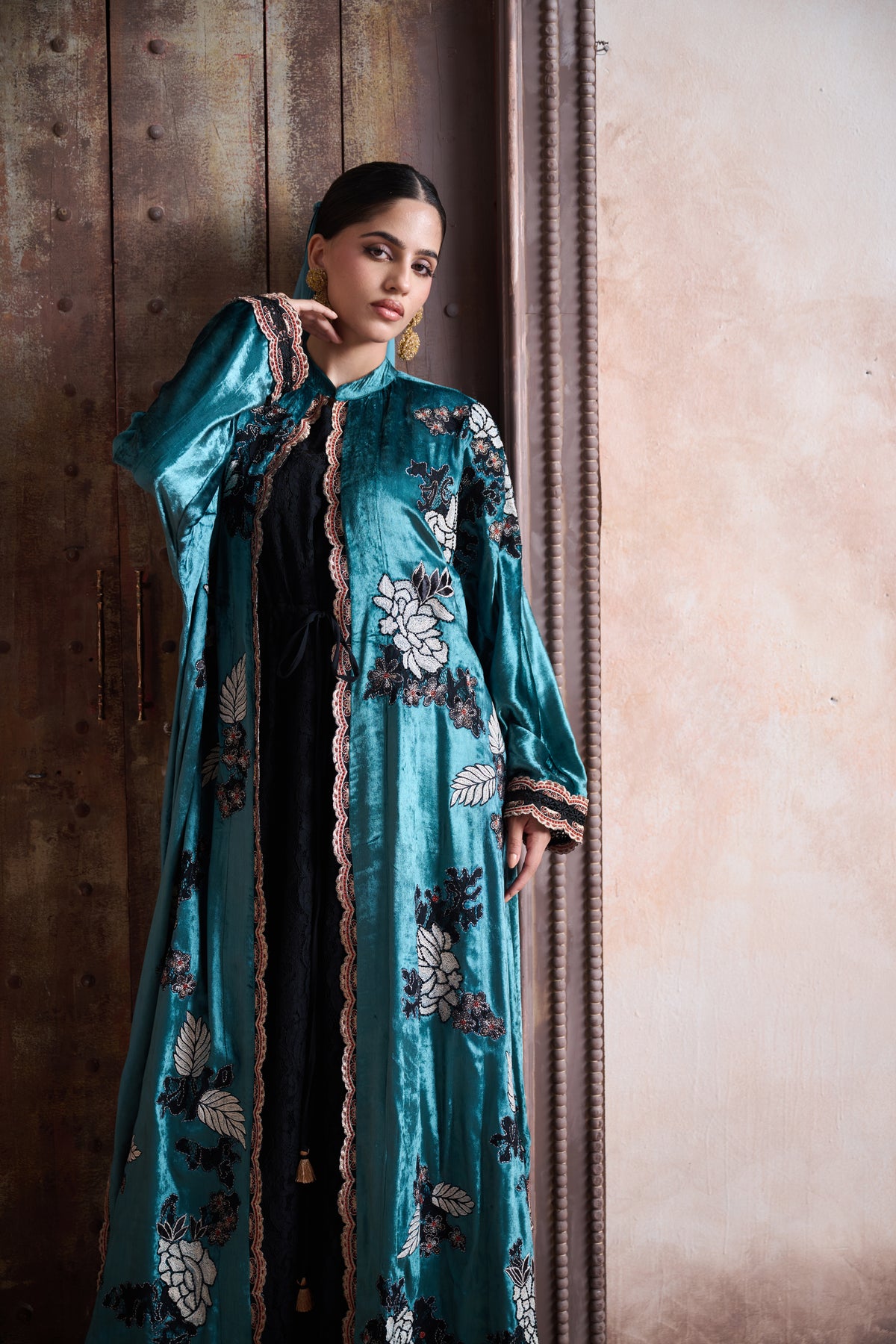 Rubaia Embroidered Abaya with Embellishment