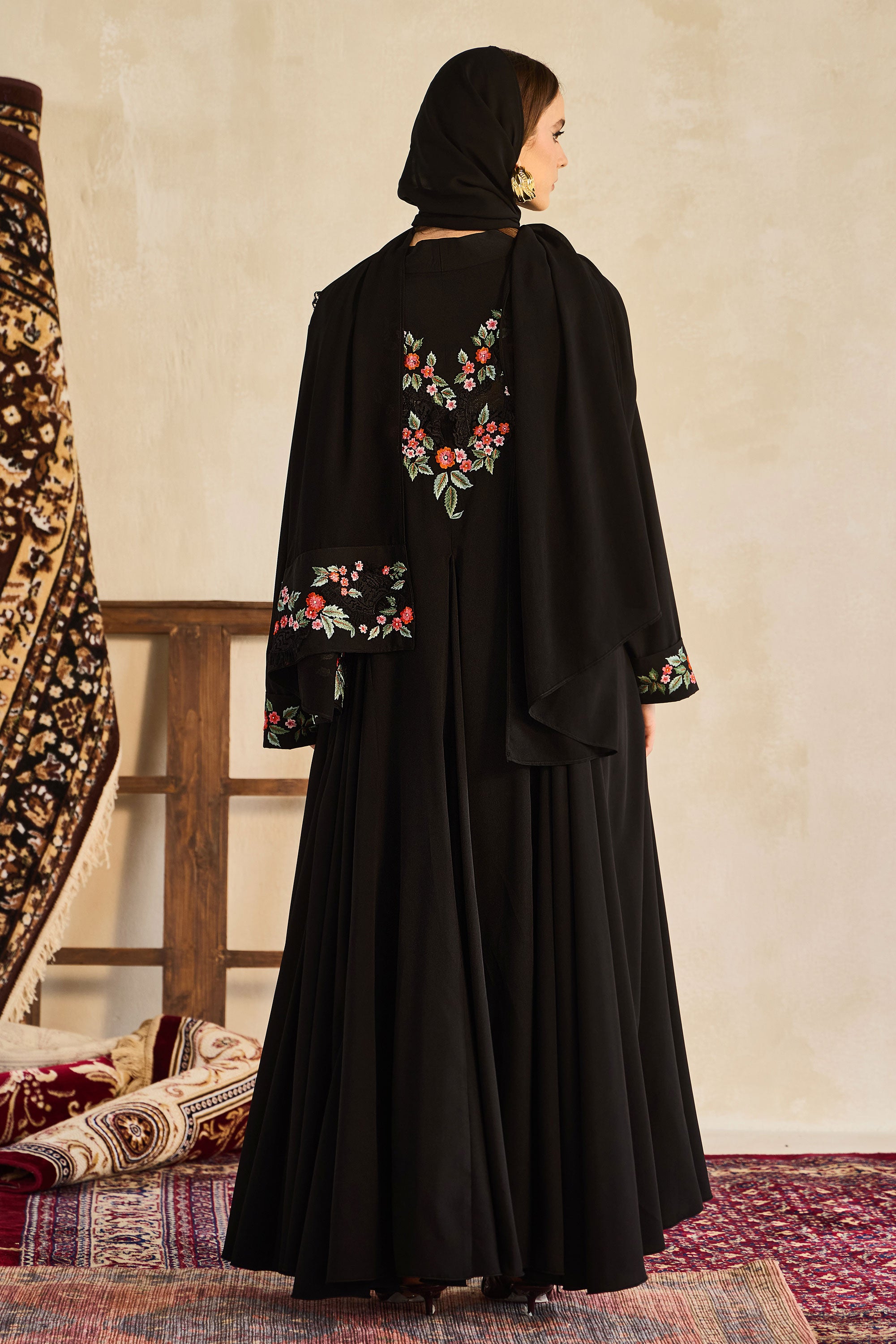 Fawzia Embroidered Abaya