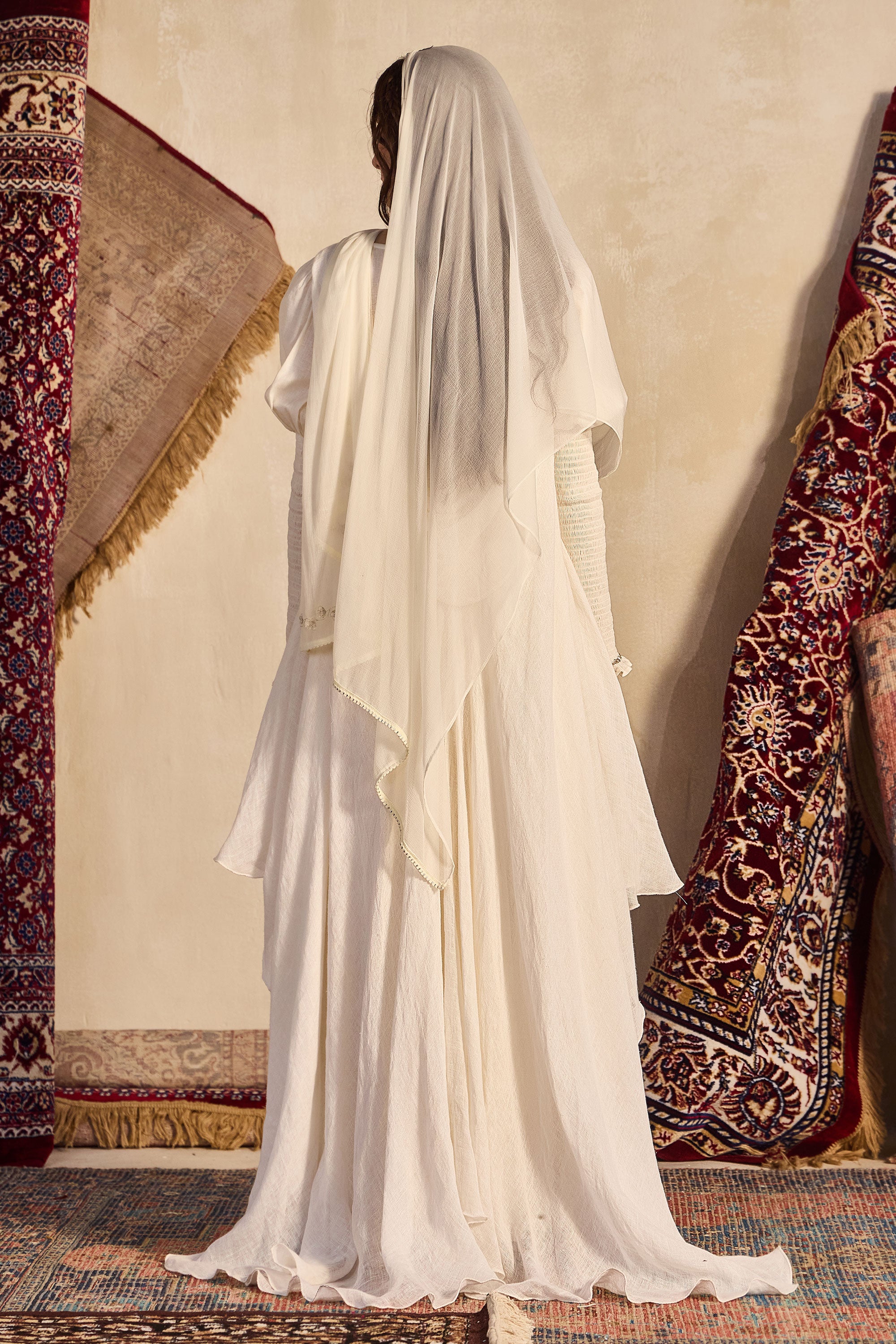 Zubeyra Embroidered Cape with Sharara
