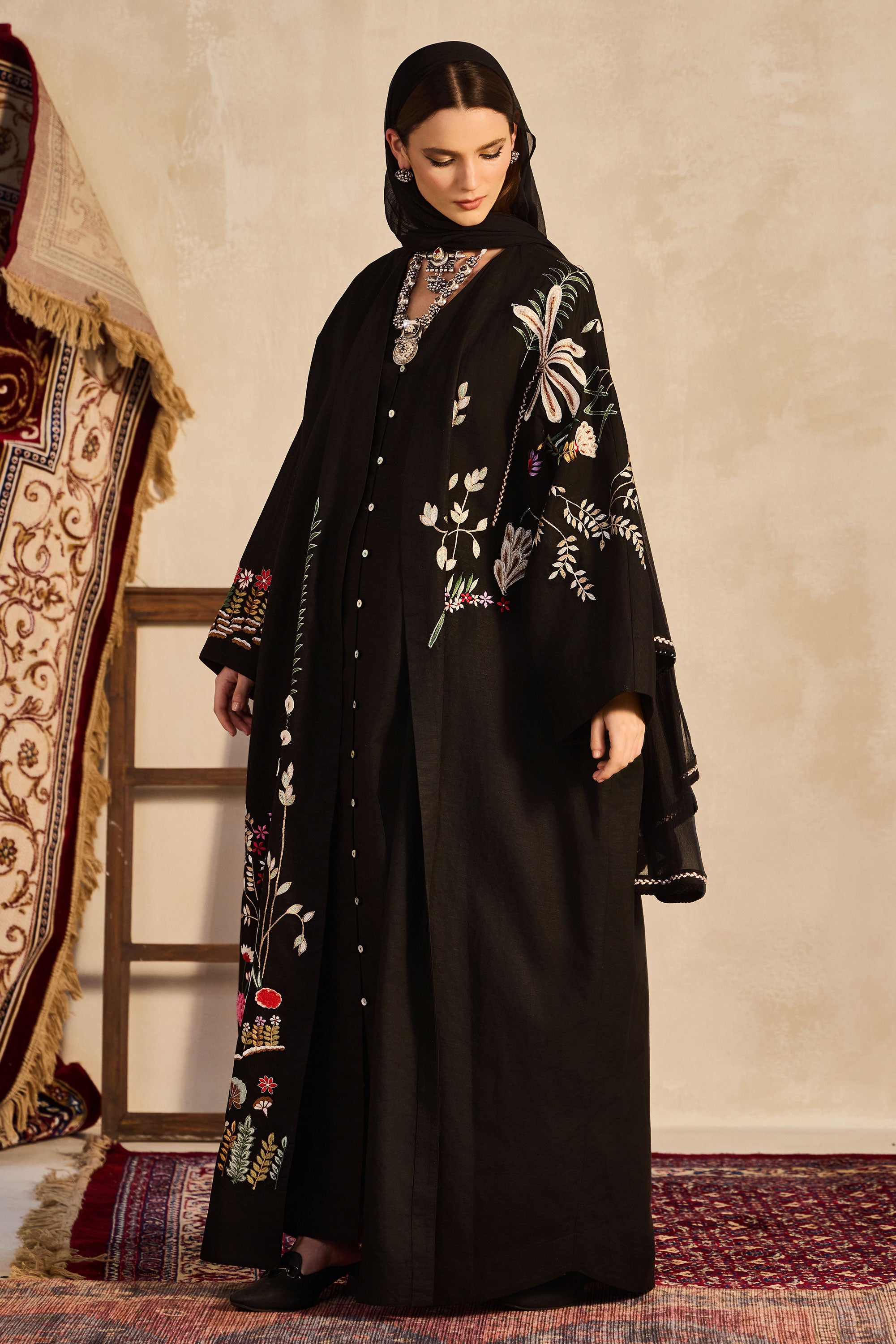 Jawaher Embroidered Abaya