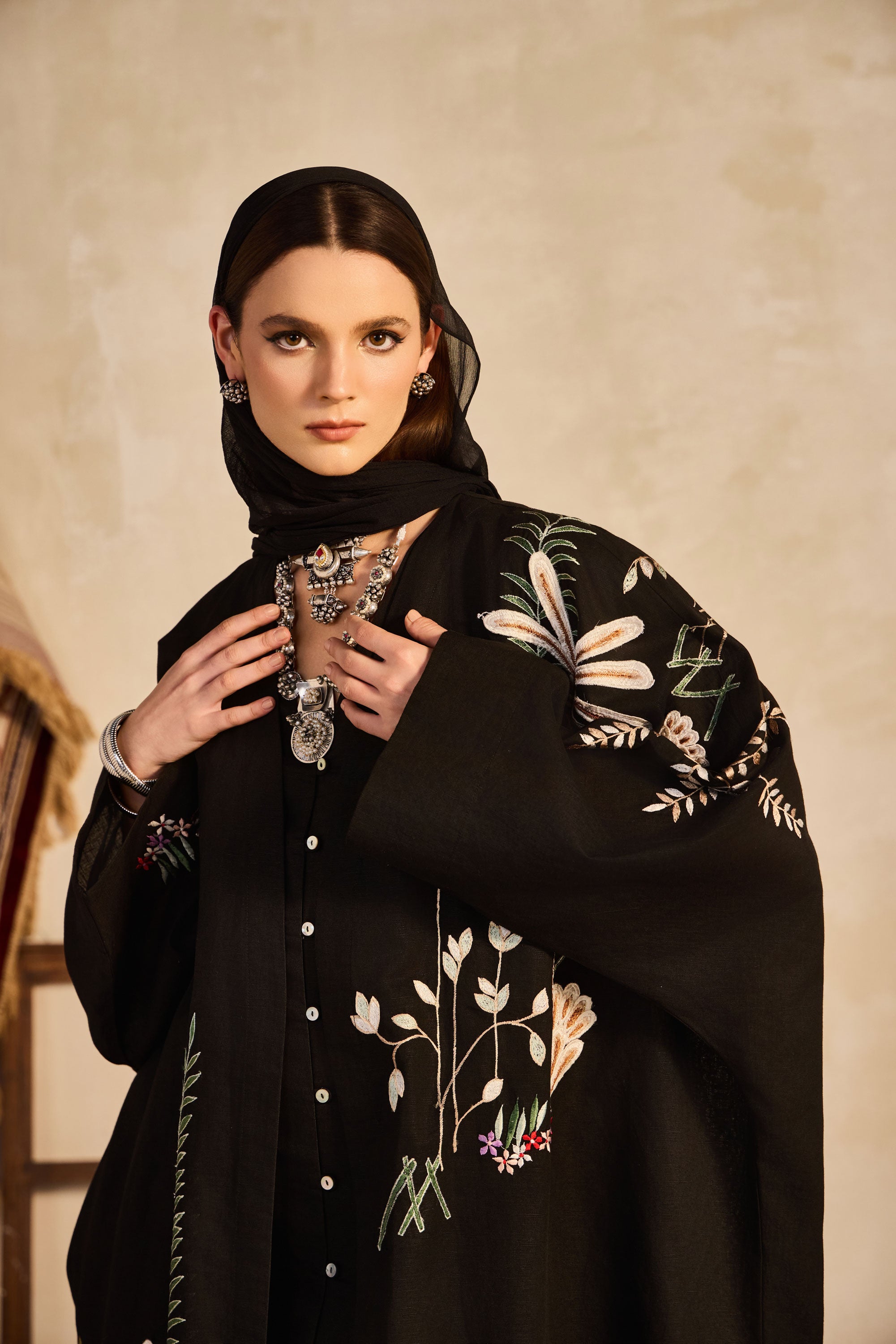 Jawaher Embroidered Abaya