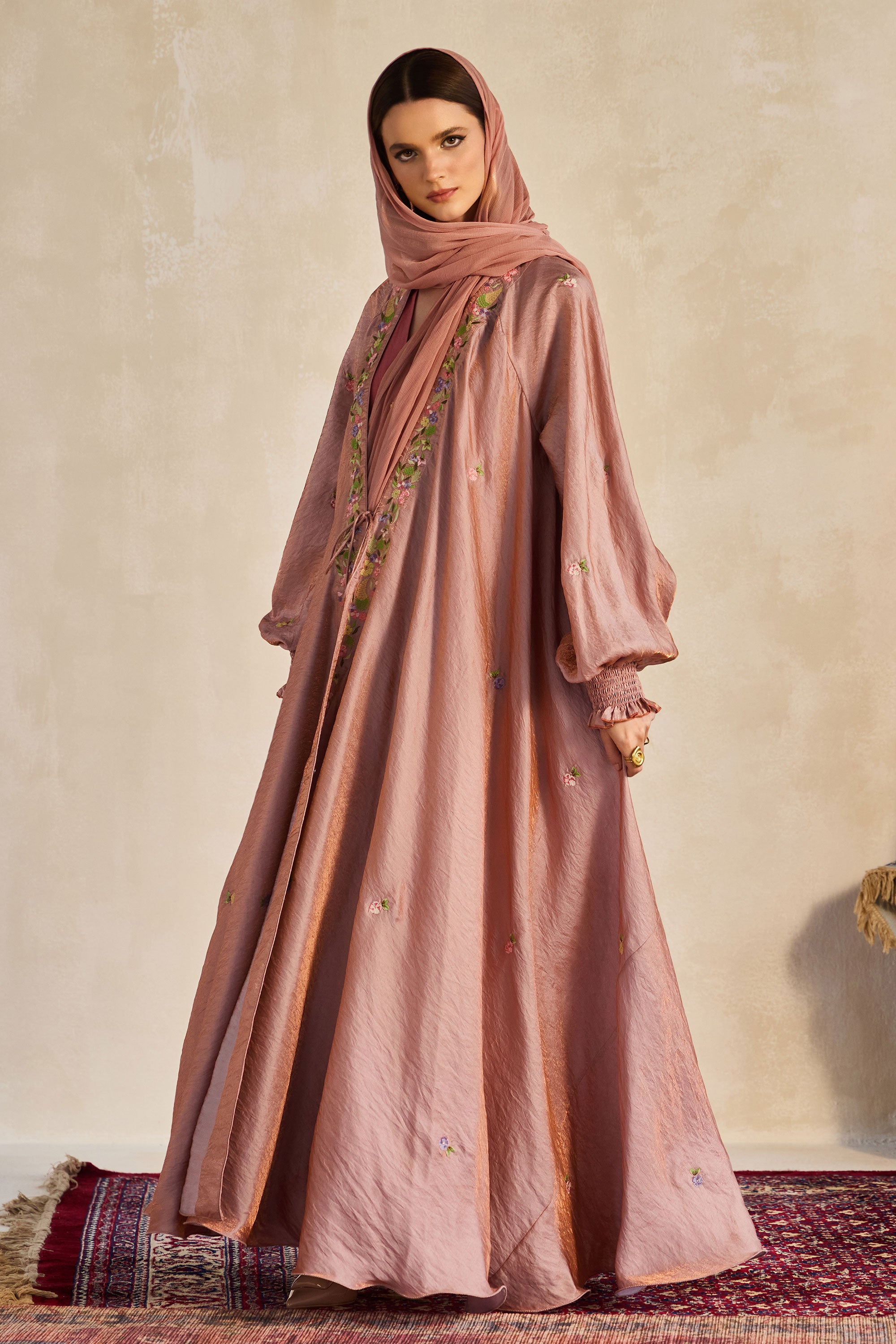Zimal Embroidered Abaya