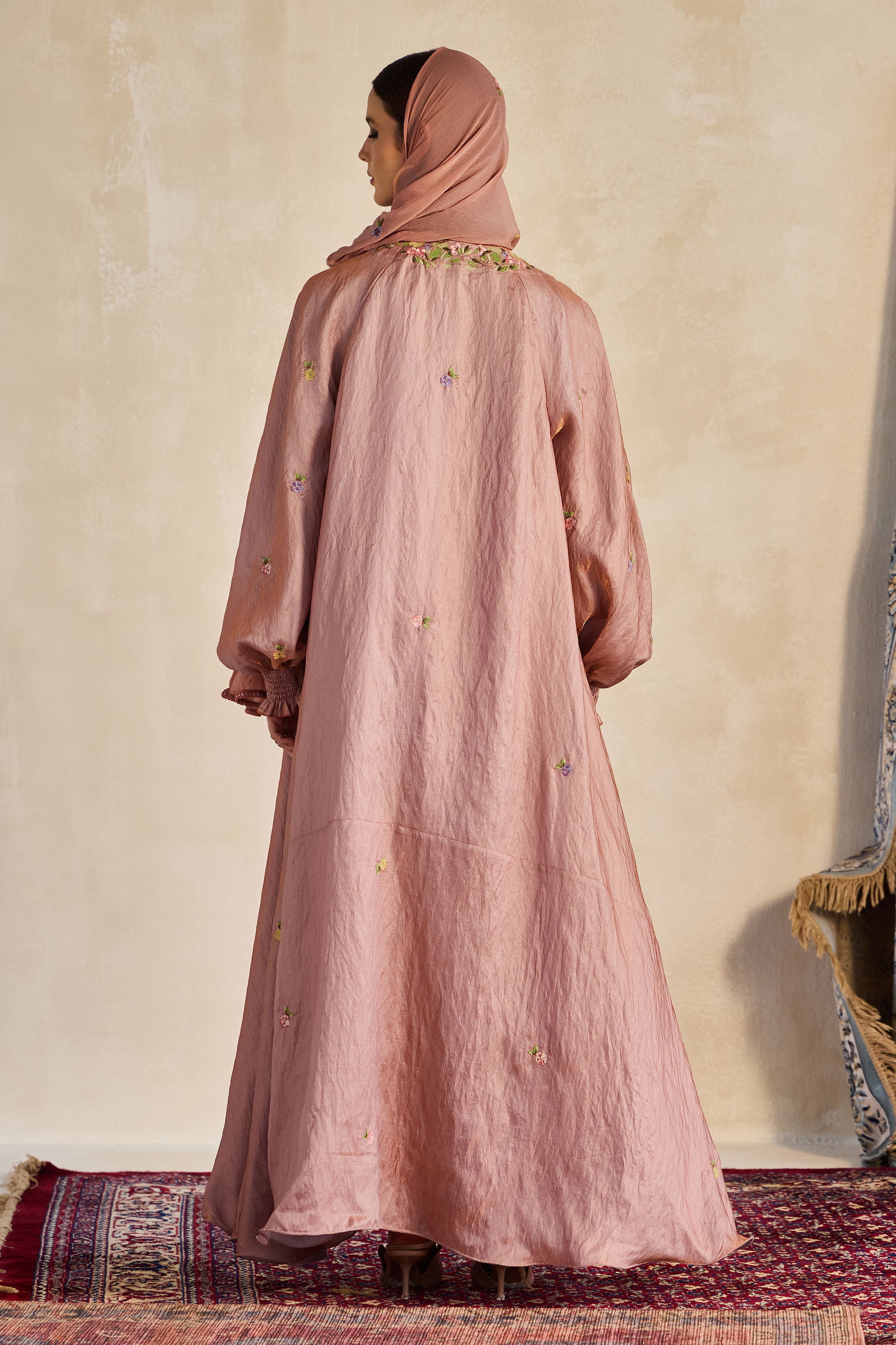 Zimal Embroidered Abaya