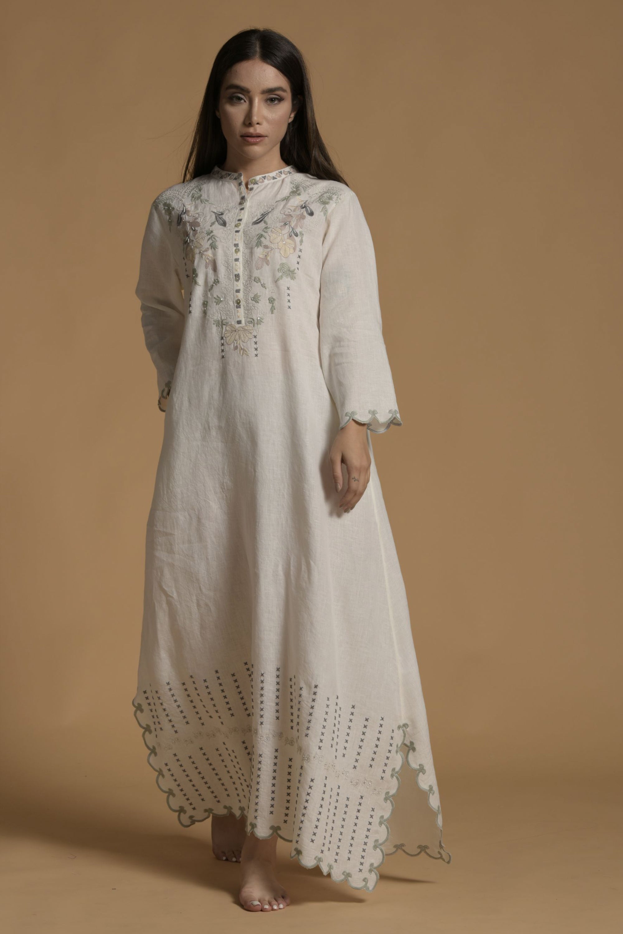 Ashia Embellished Long Jalabiya