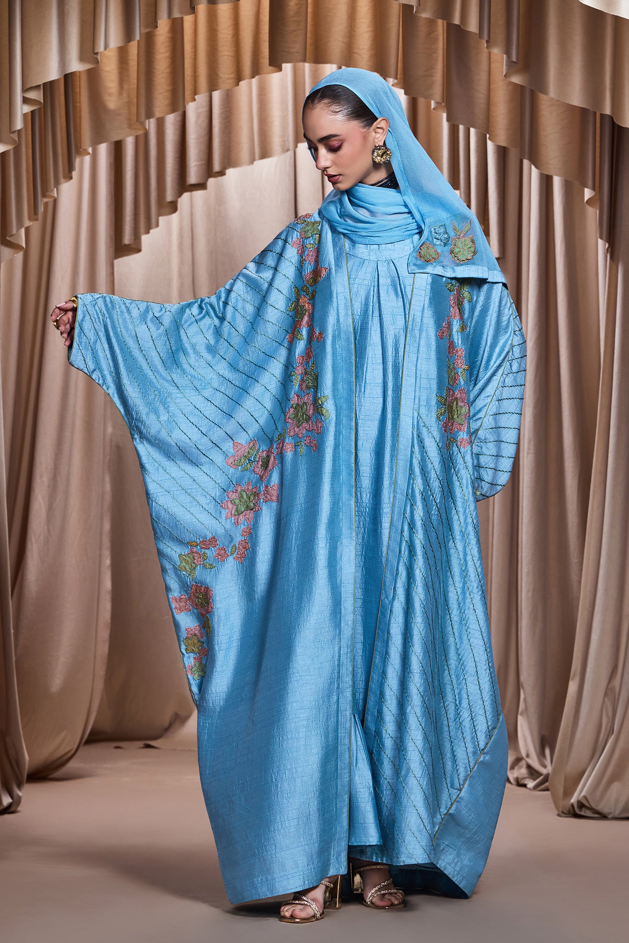 Ruzanah Applique Embroidered Abaya