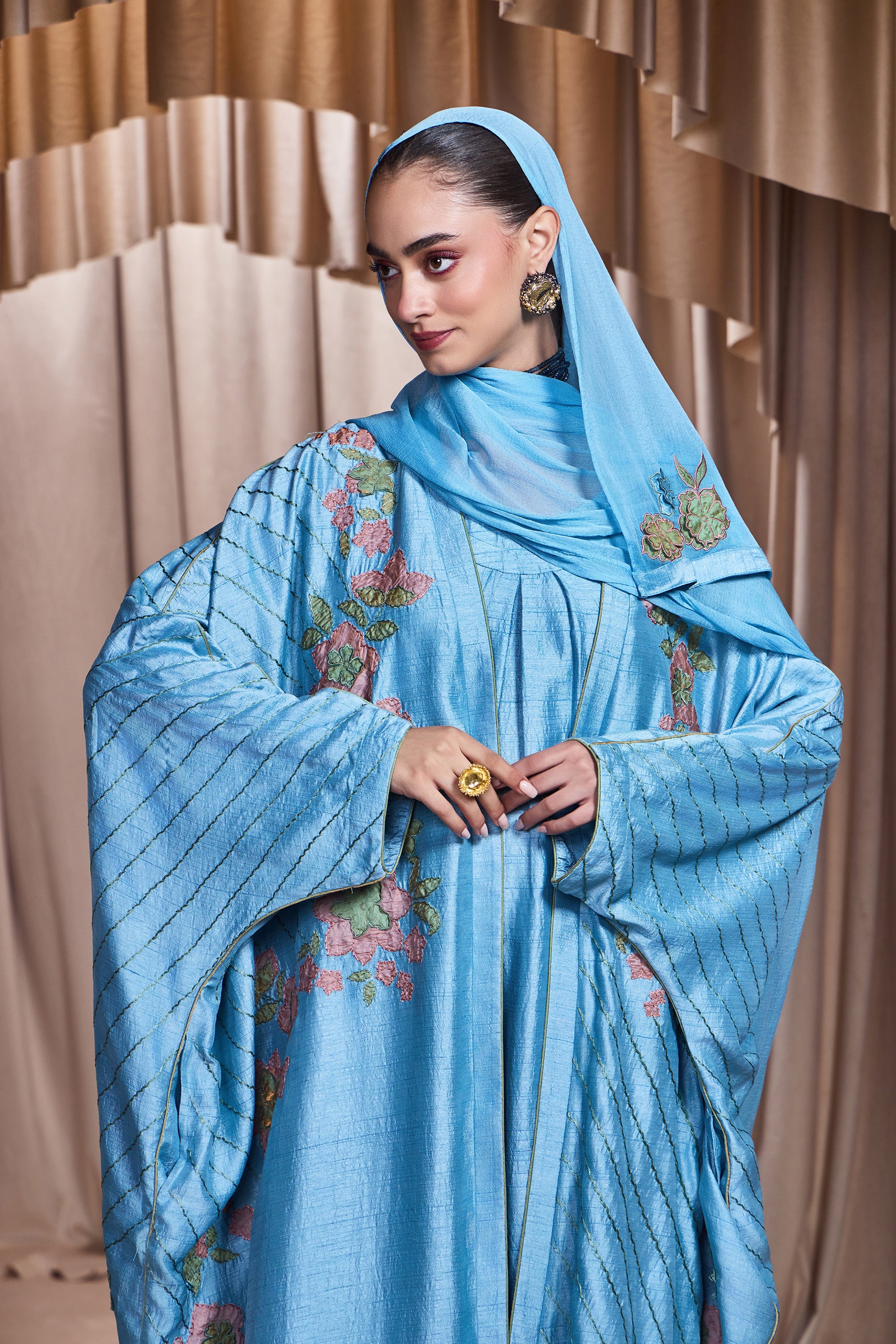 Ruzanah Applique Embroidered Abaya