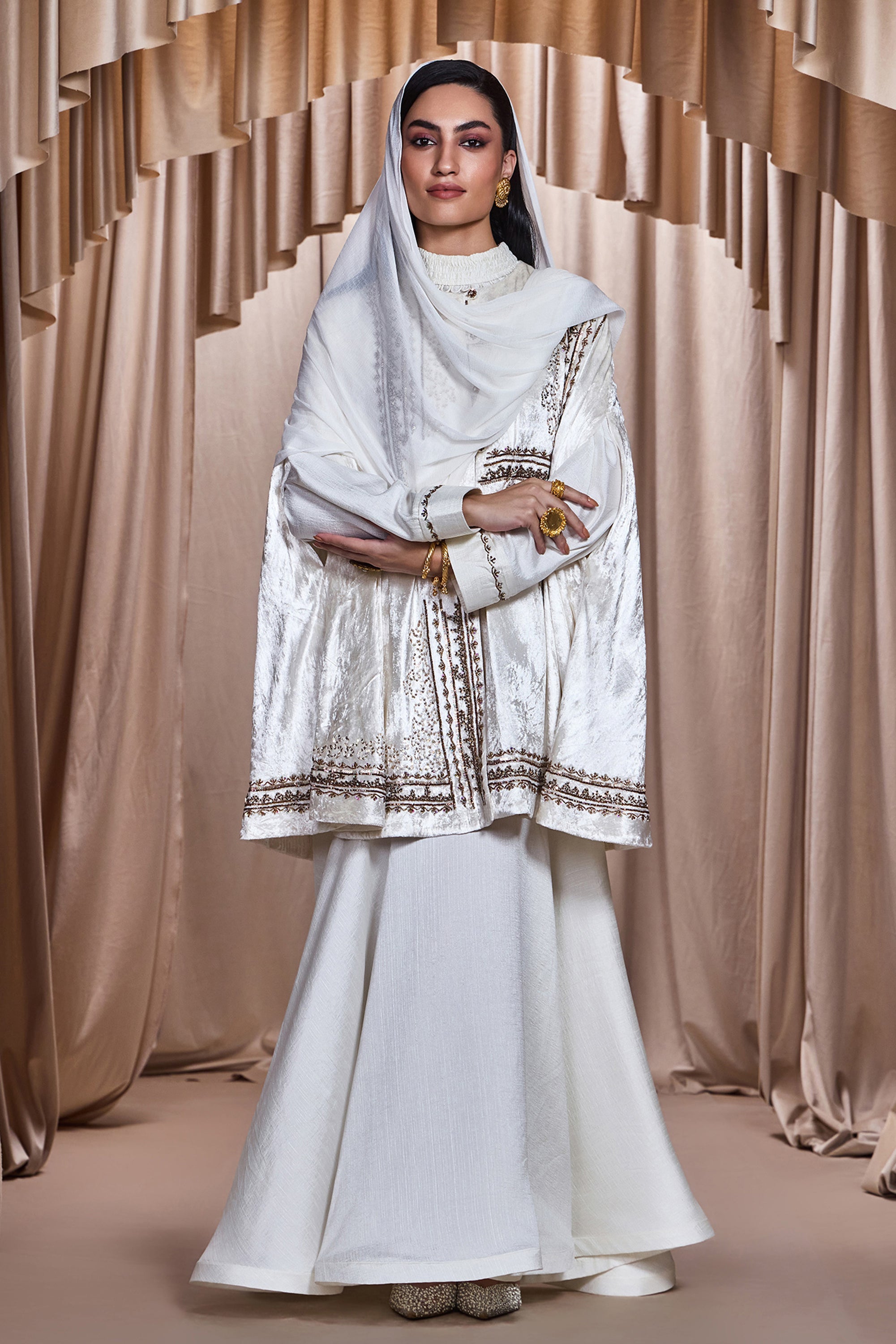 Atifa Embellished Cape