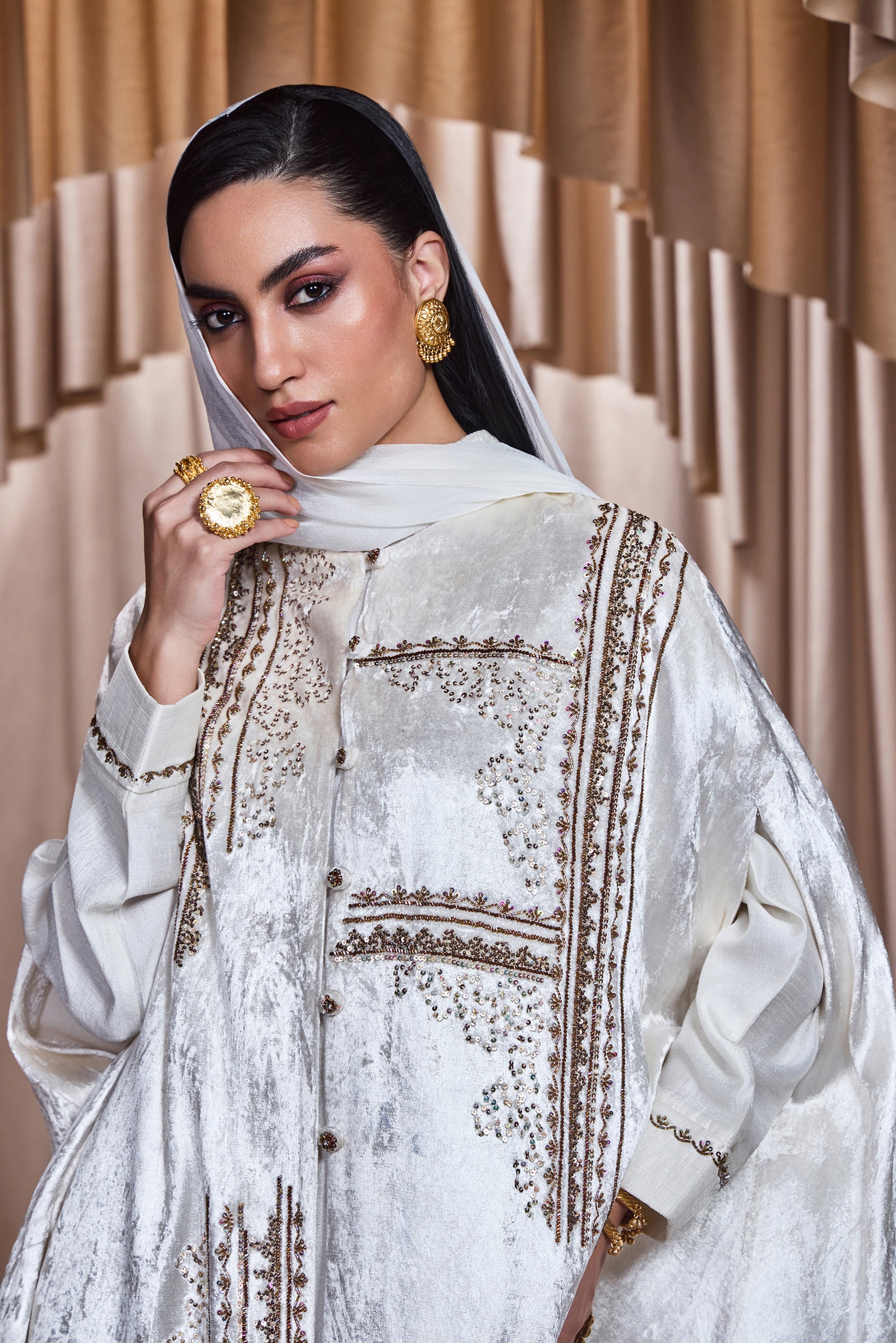 Atifa Embellished Cape