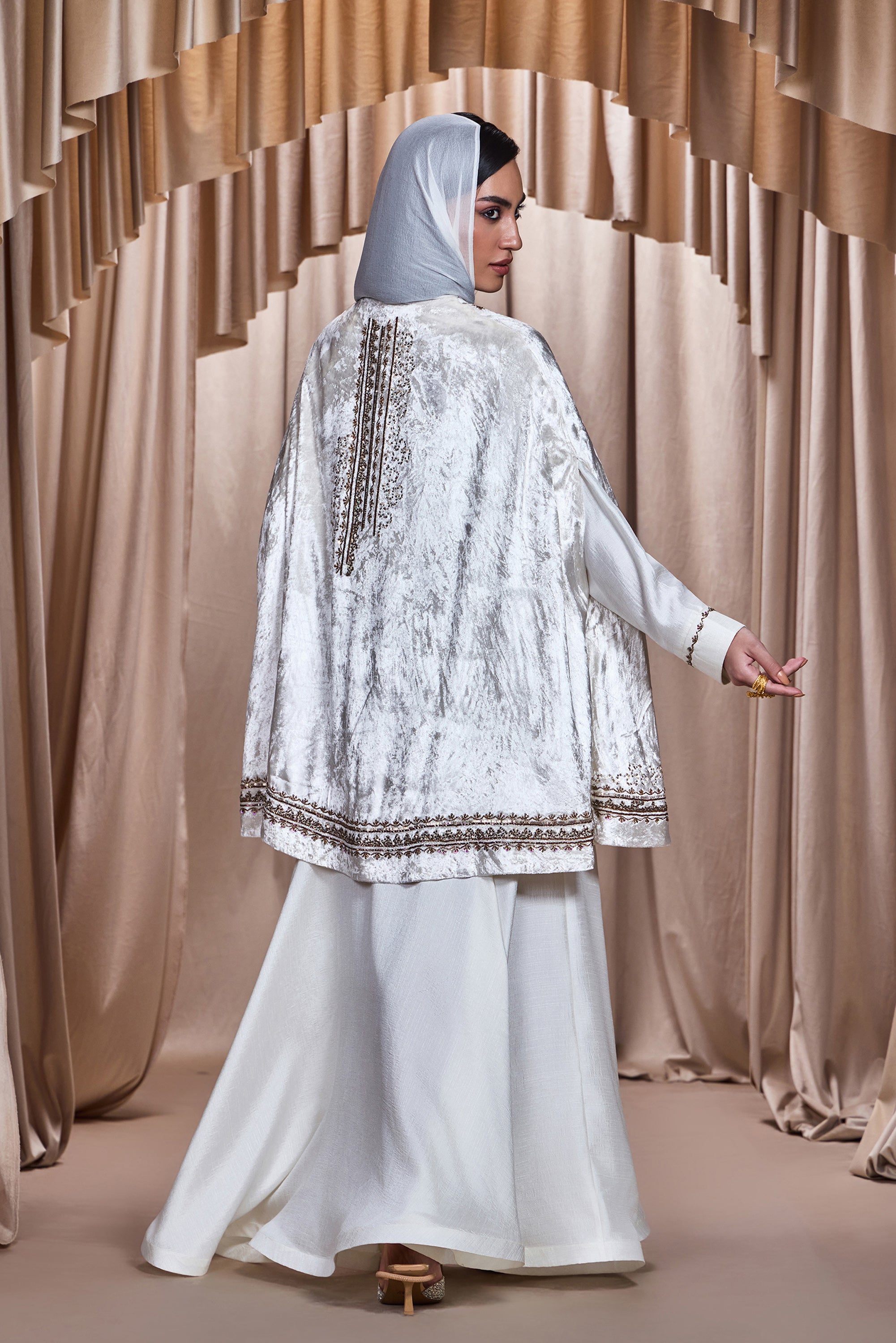 Atifa Embellished Cape