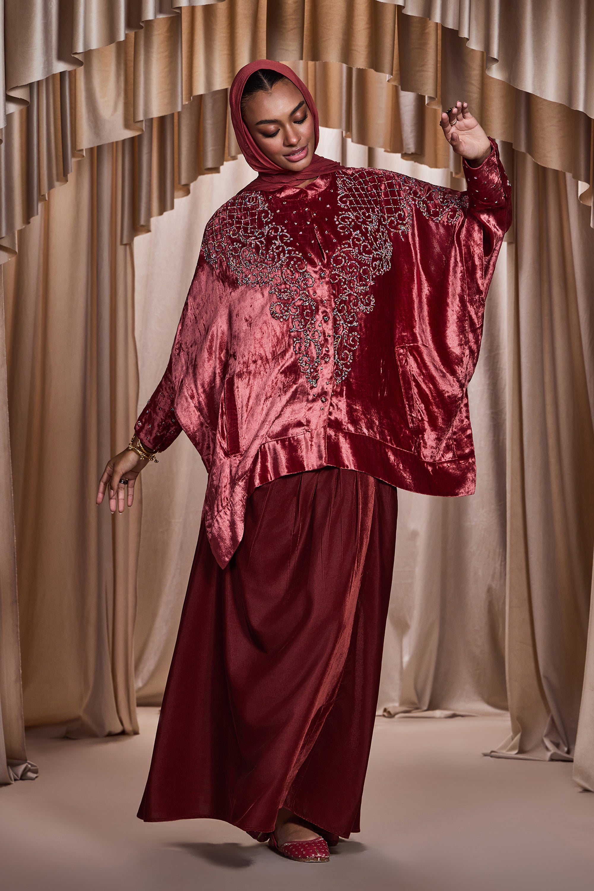 Umaima Embellished Cape