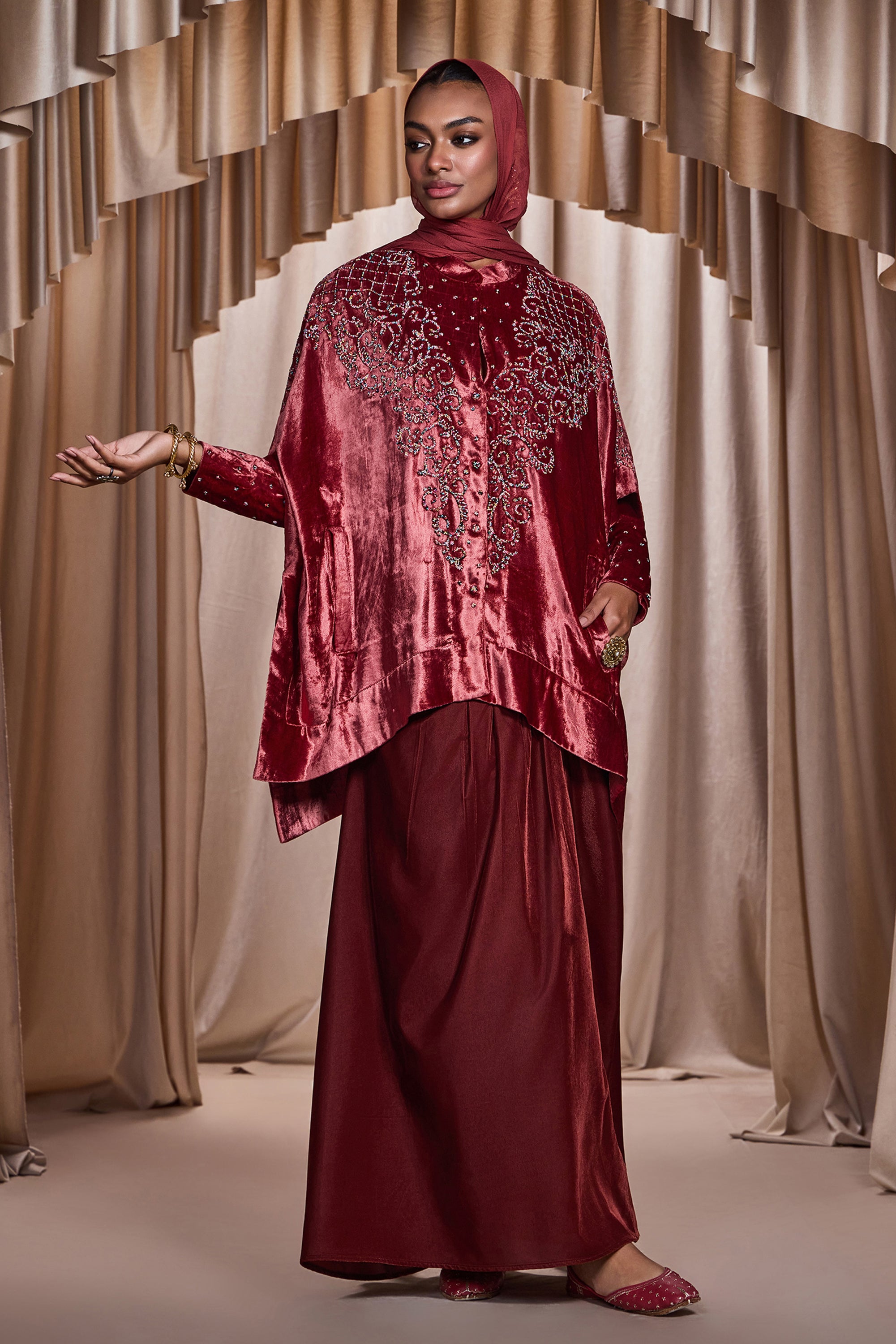 Umaima Embellished Cape