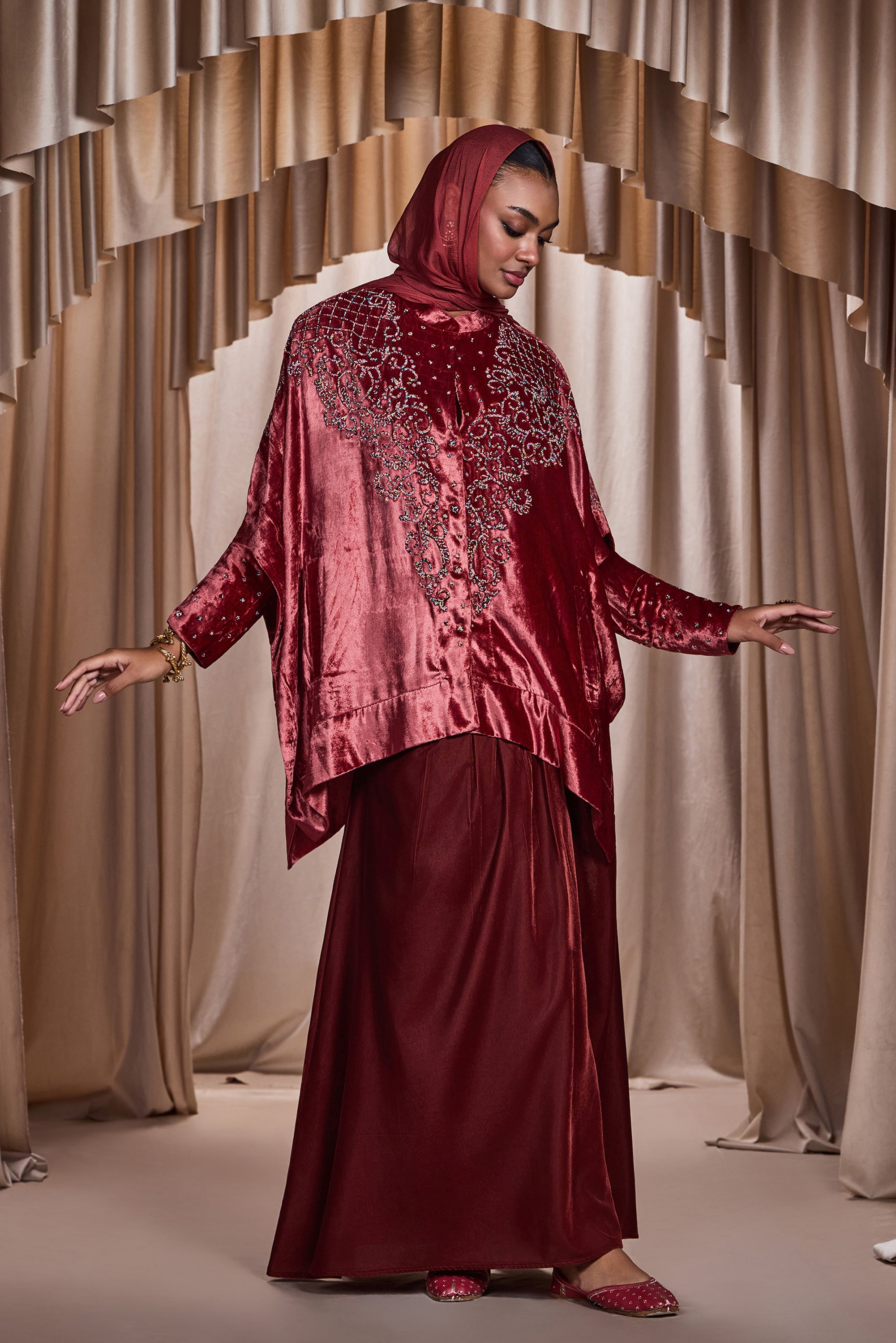 Umaima Embellished Cape