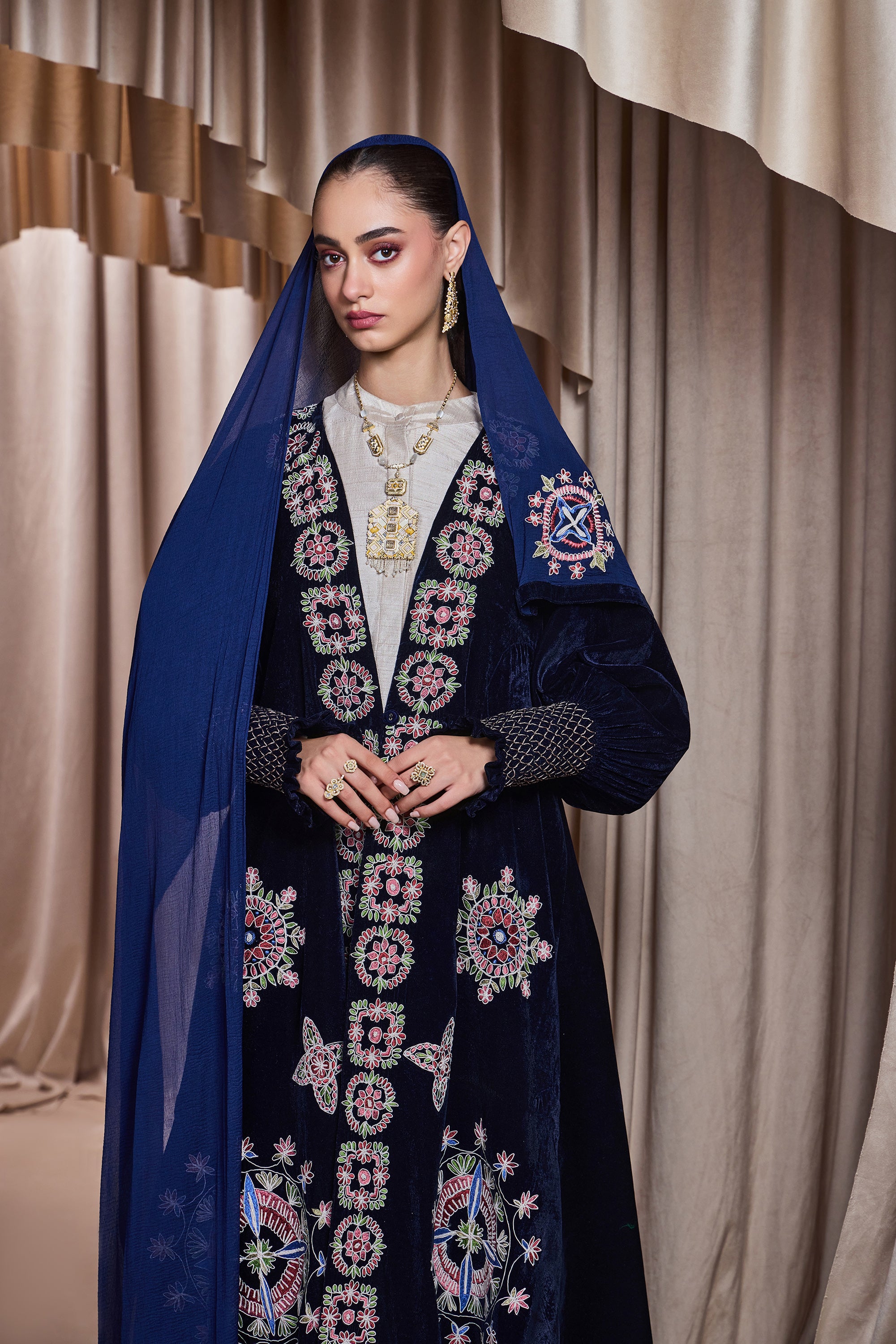 Zarqa Embroidered Abaya