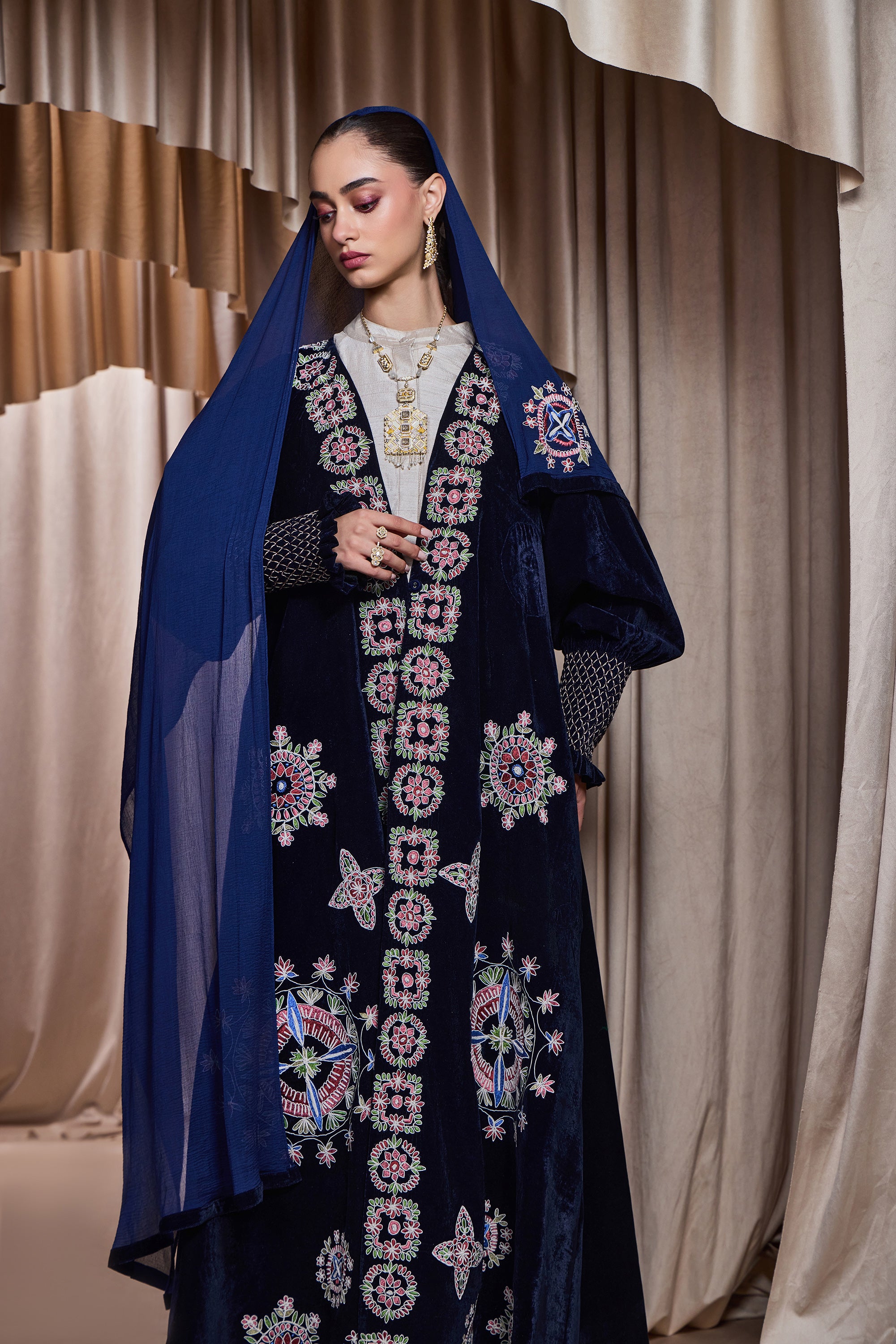 Zarqa Embroidered Abaya