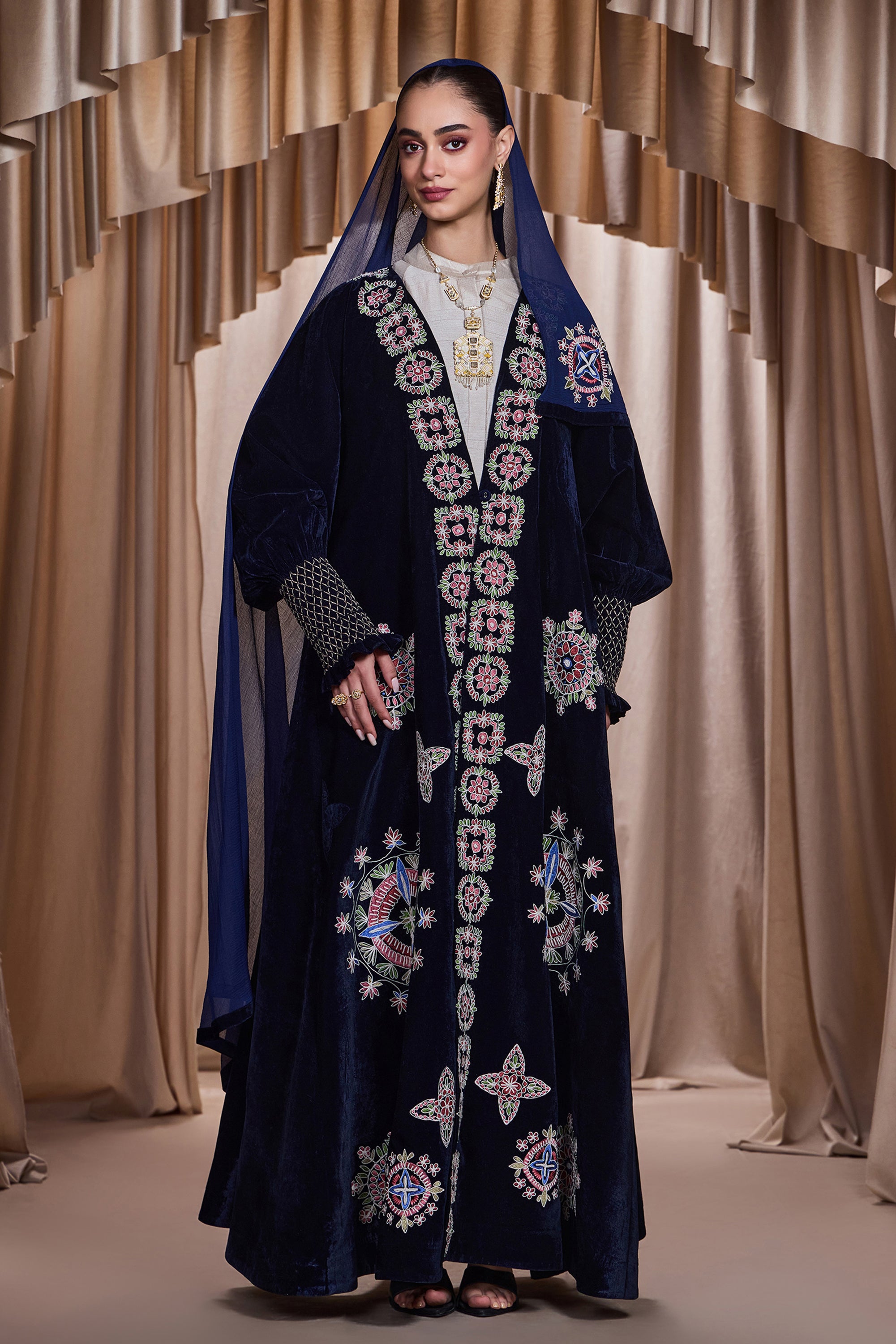 Zarqa Embroidered Abaya