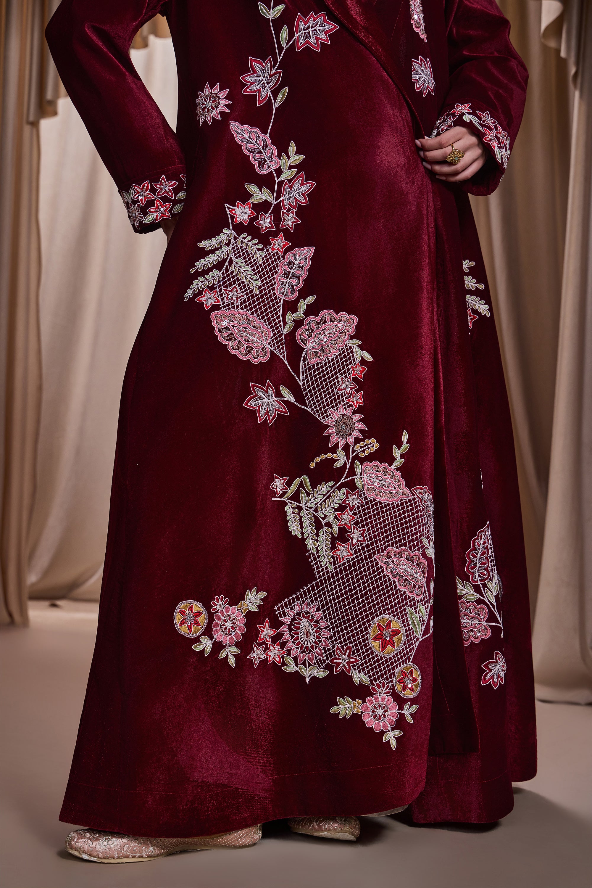 Atiqa Embroidered Abaya with Embellishment