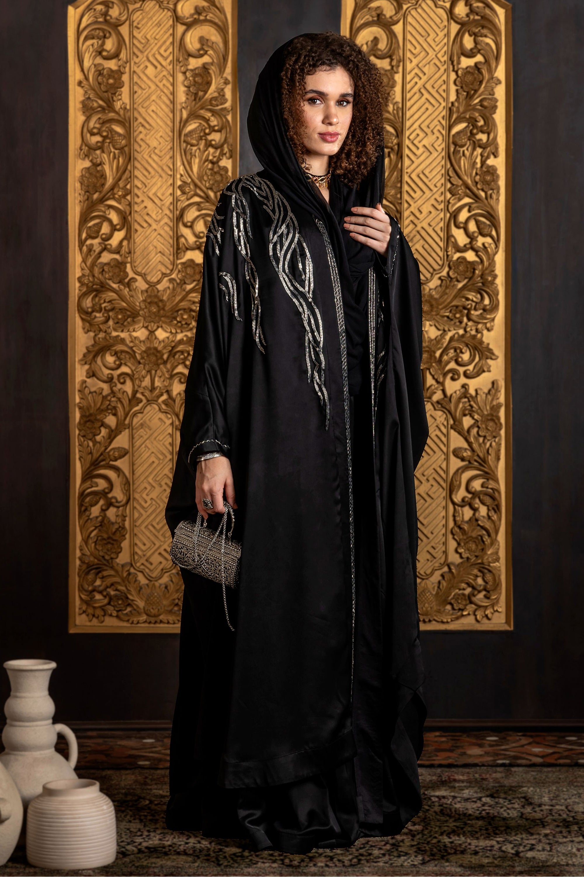 Zahida Embroidered Abaya with Sheila