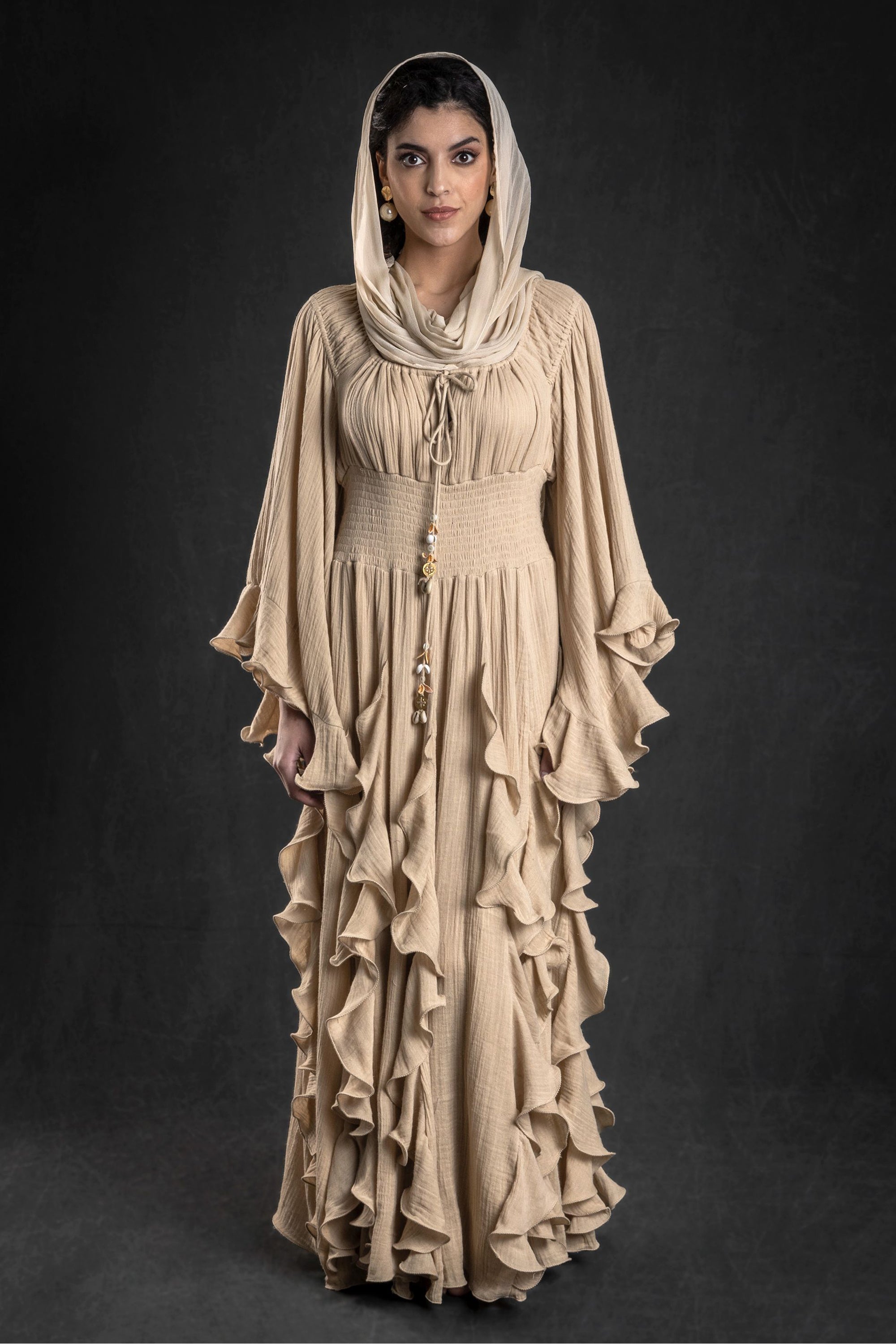 Kawsar Jalabiya with Long Ruffles