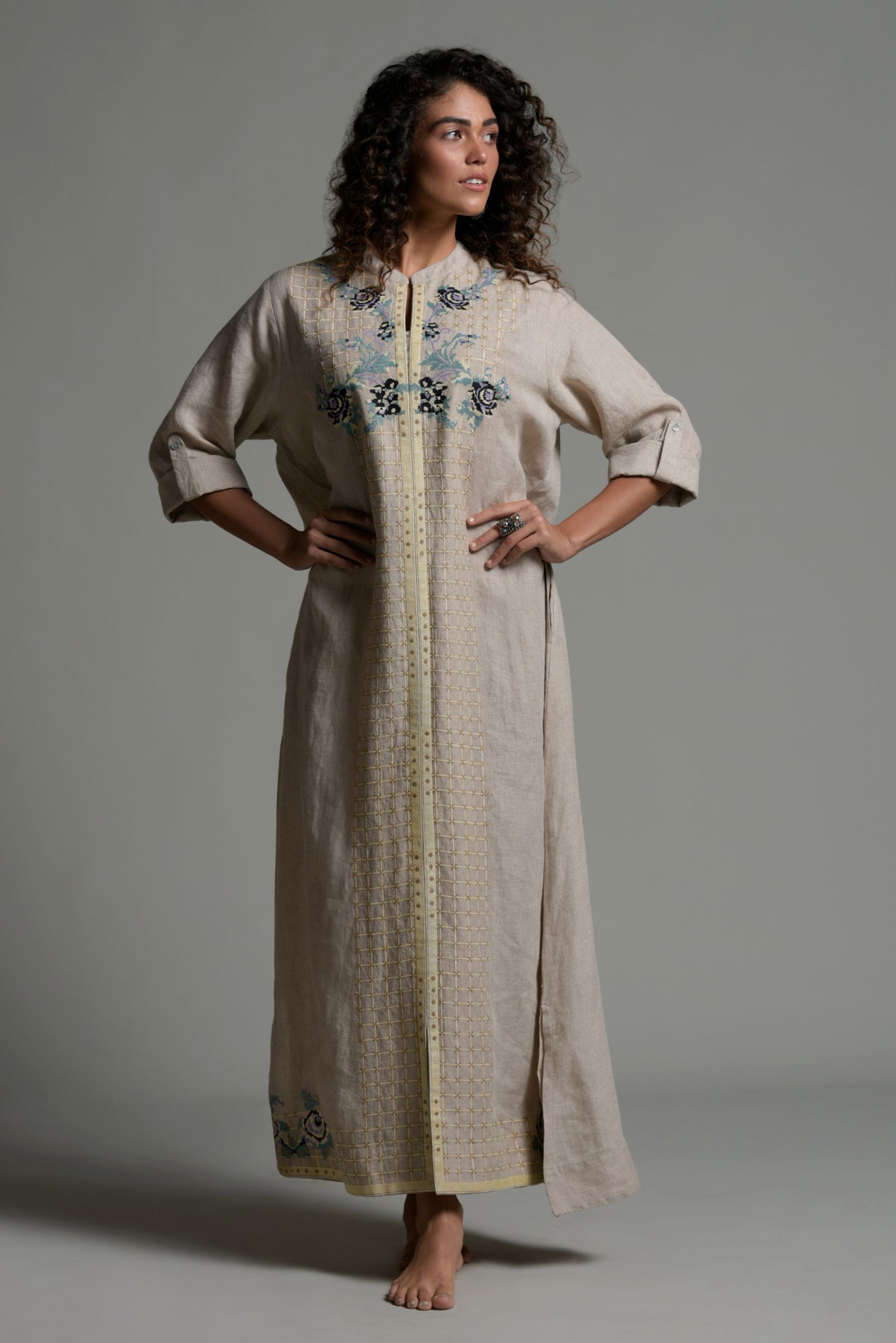Shazana Embroidered Long Jalabiya