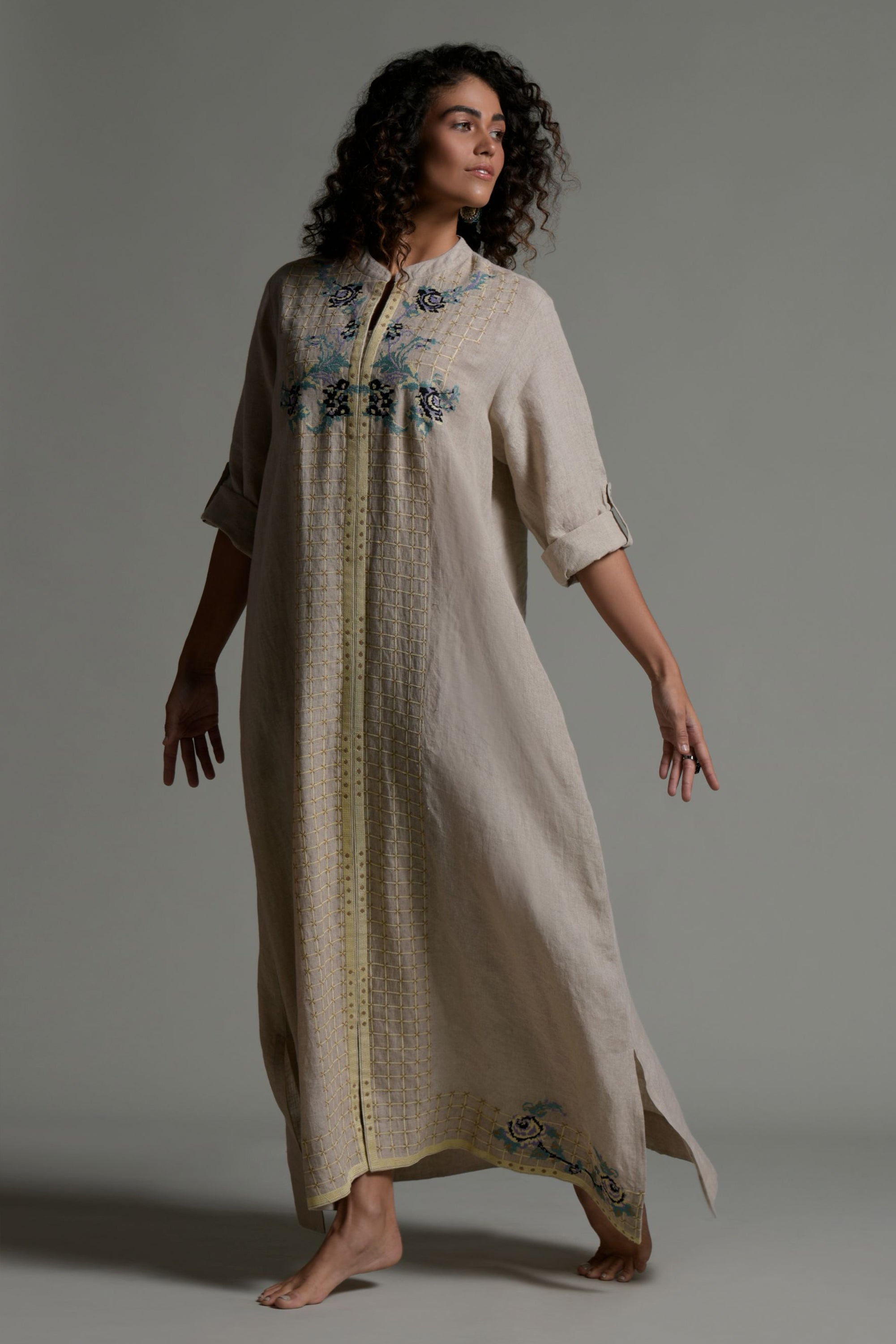Shazana Embroidered Long Jalabiya
