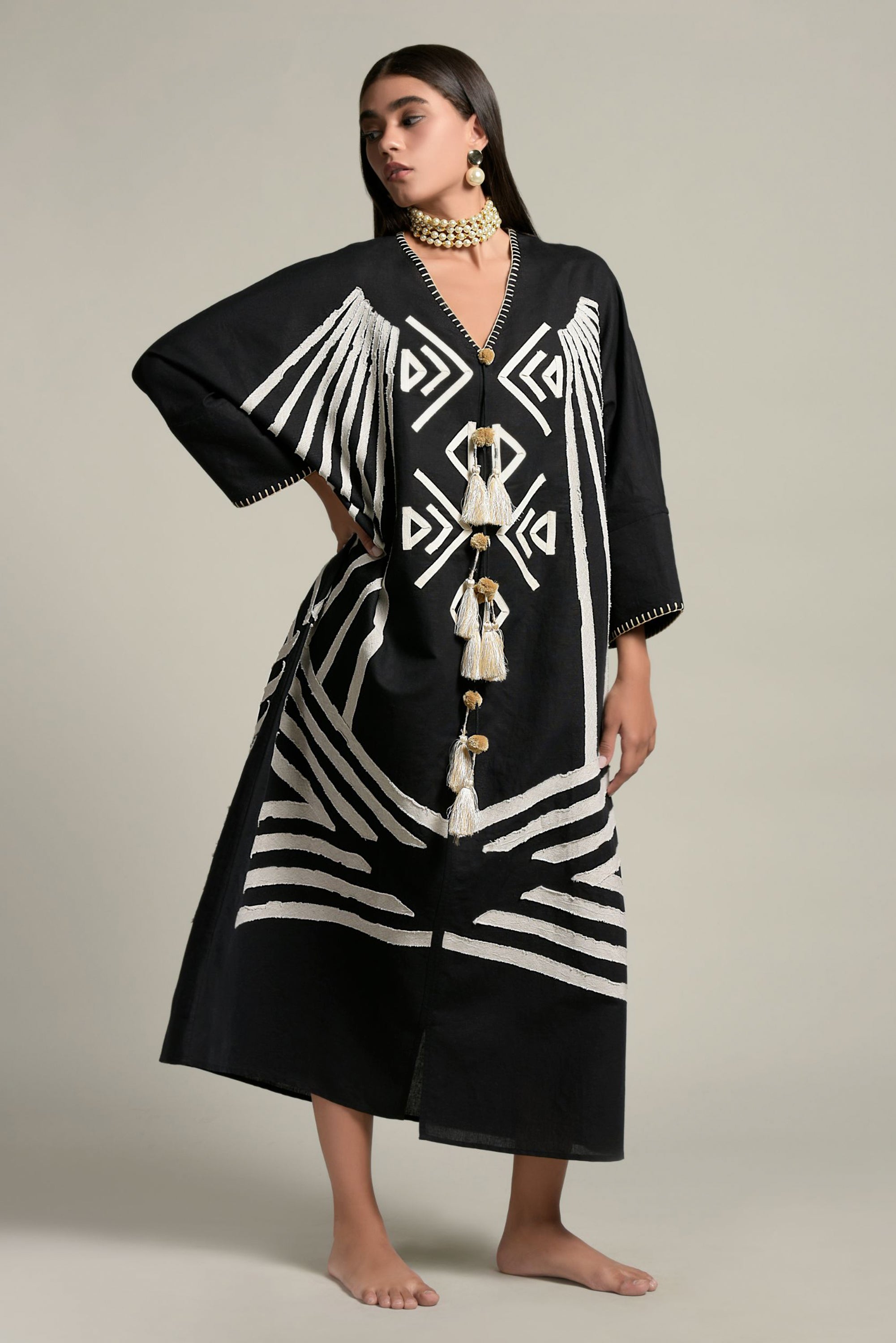 Nyla Jalabiya with Tassels