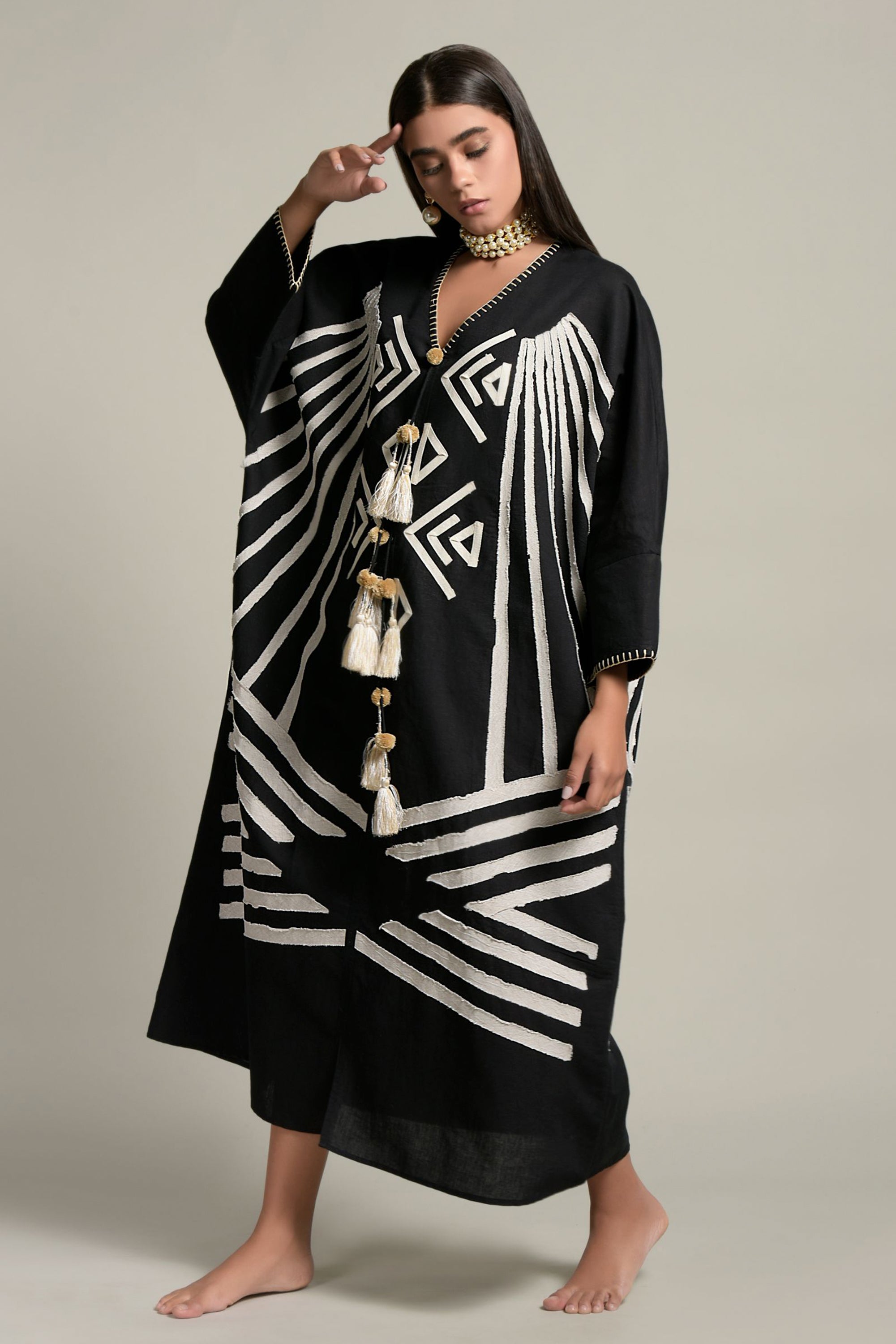 Nyla Jalabiya with Tassels