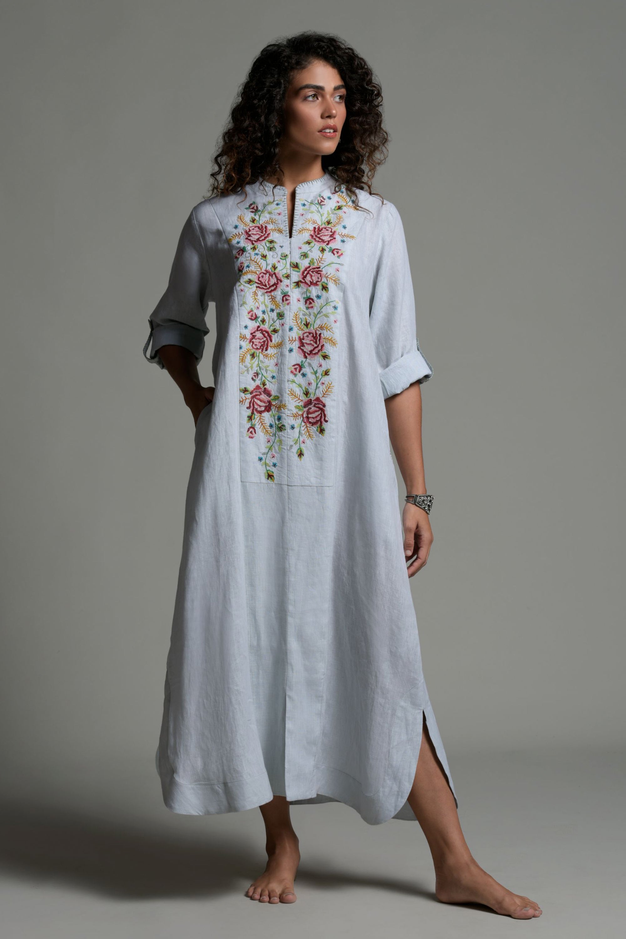 Sheeba Embroidered Long Jalabiya