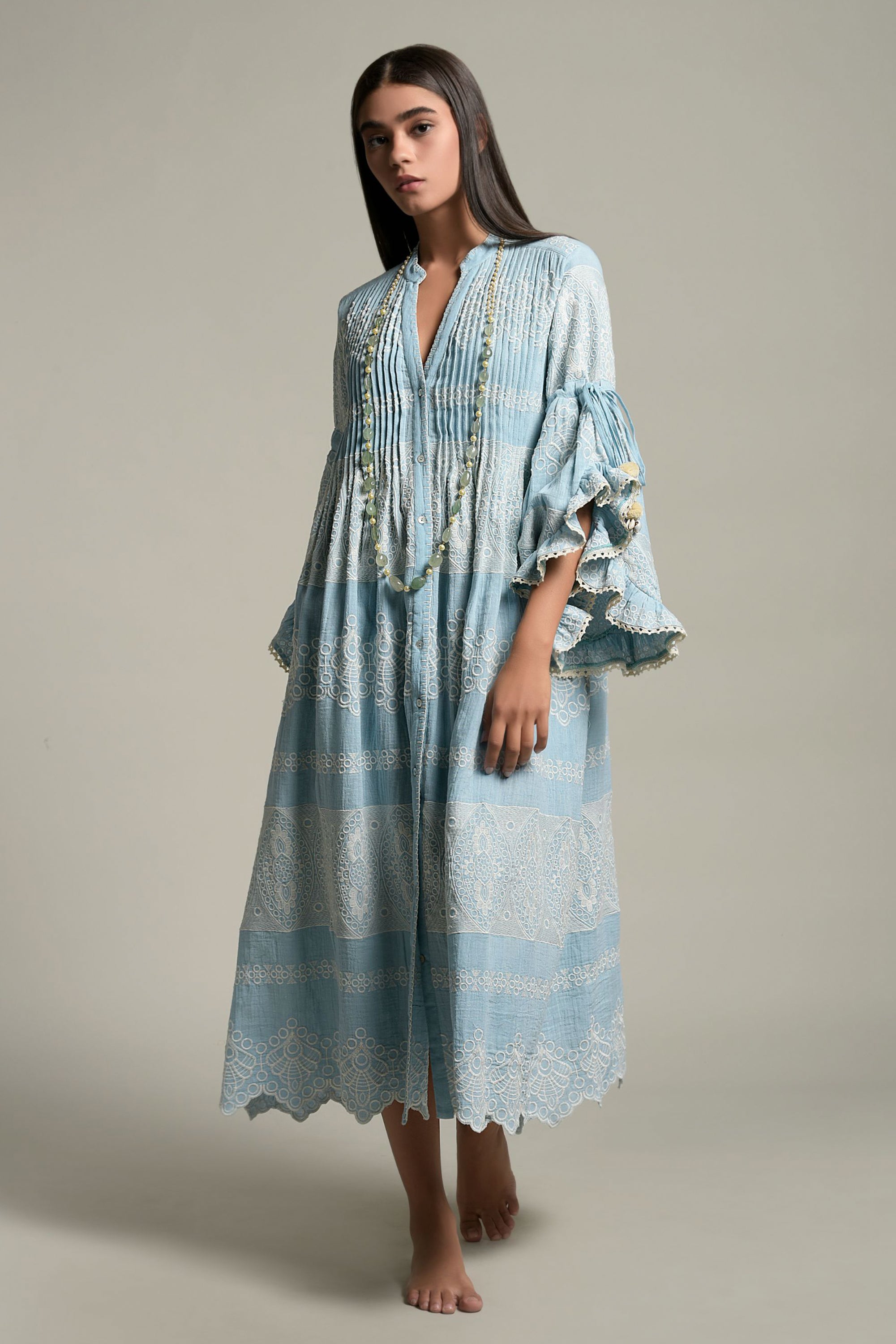 Zarin Embroidered Long Jalabiya