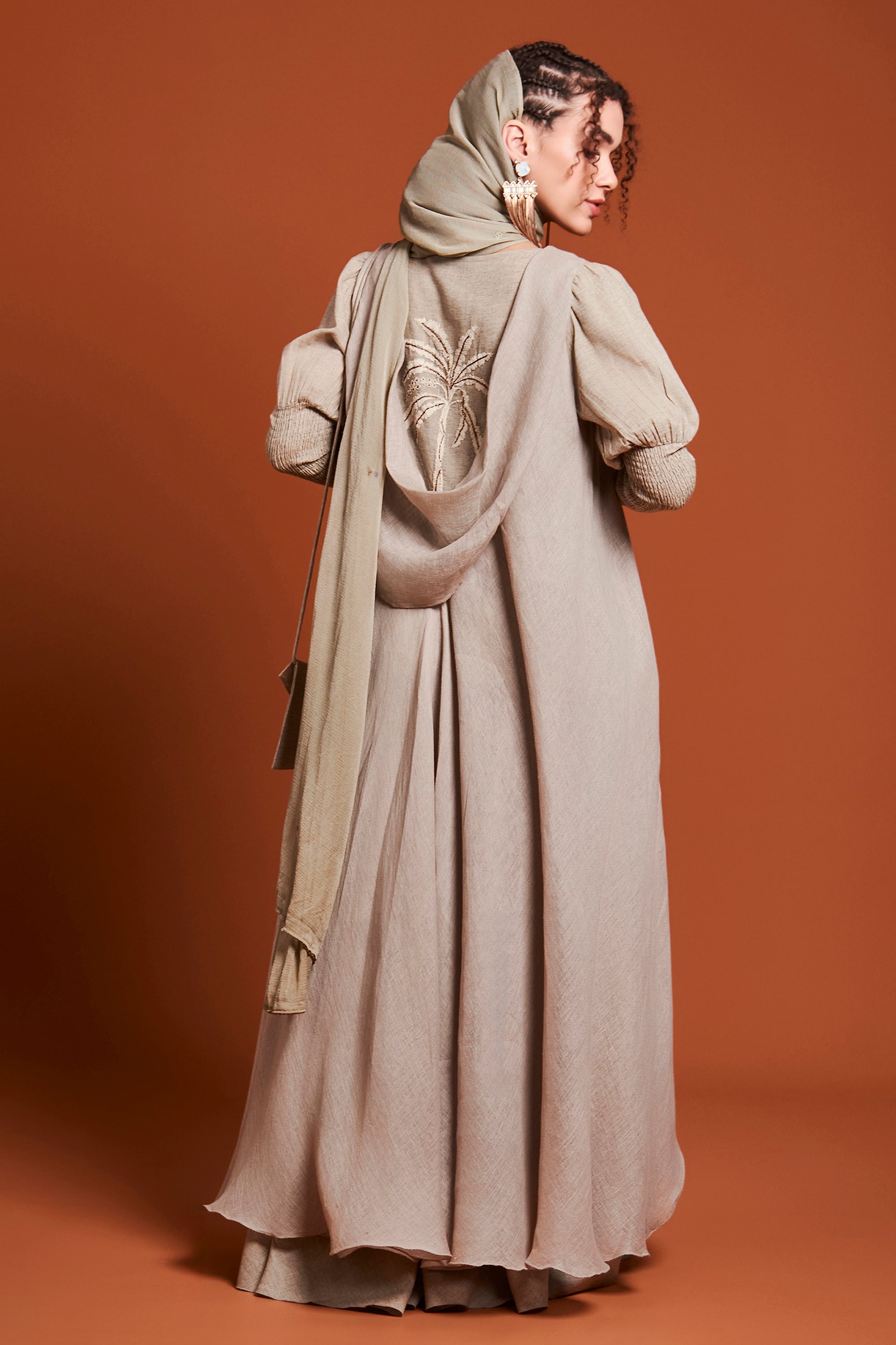 Nura Embroidered Cape & Sharara