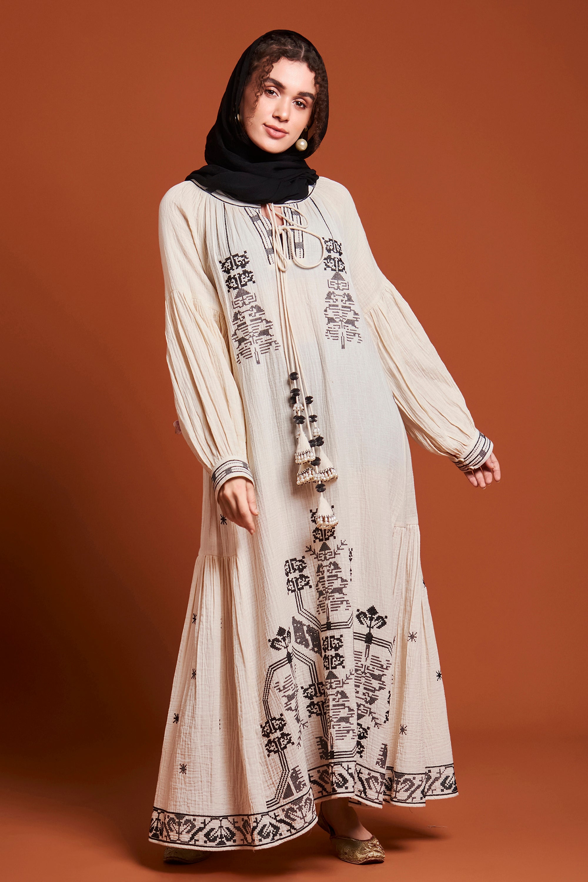 Rehab Embroidered Jalabiya