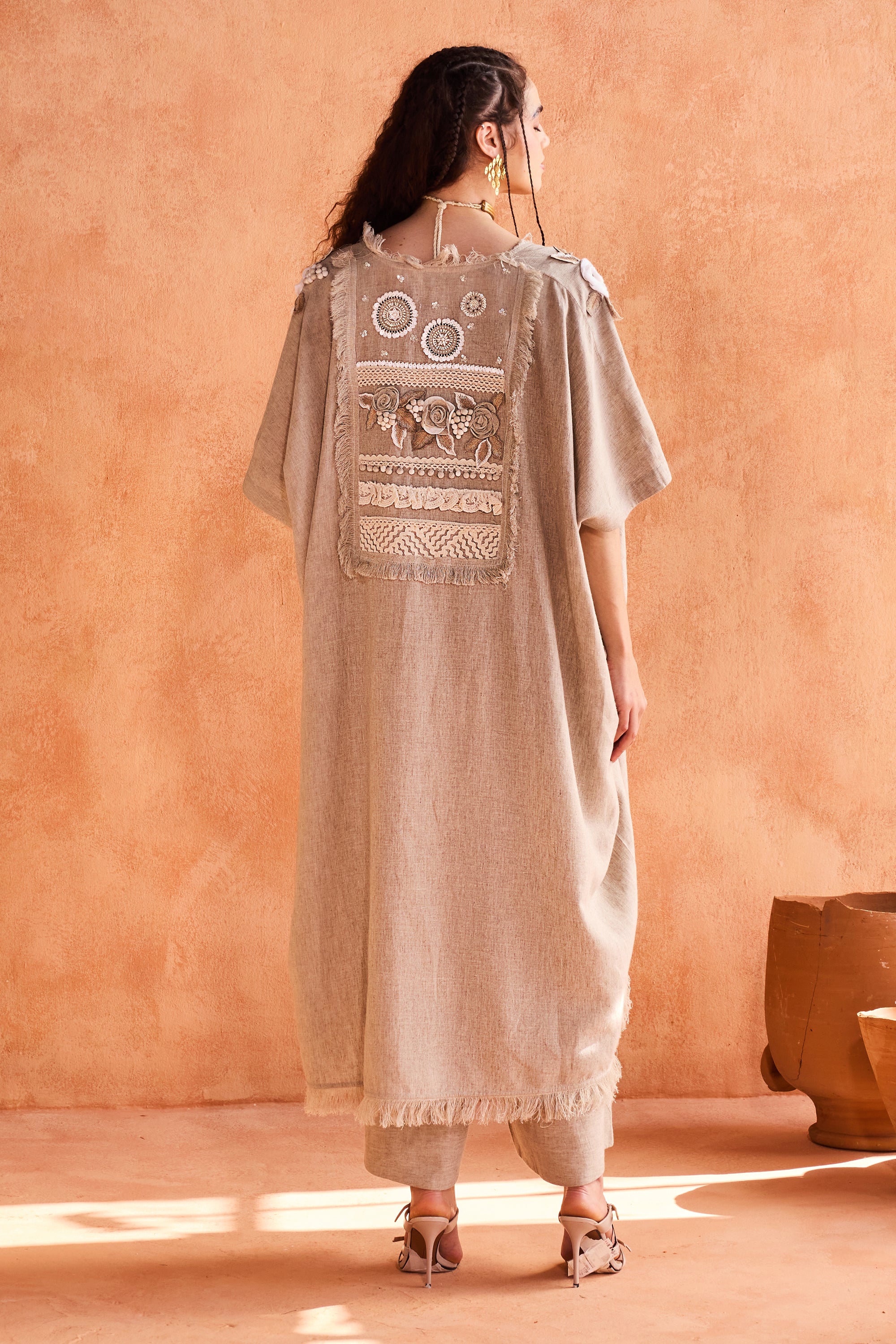 Buthayna Embroidered Bisht with Jumpsuit