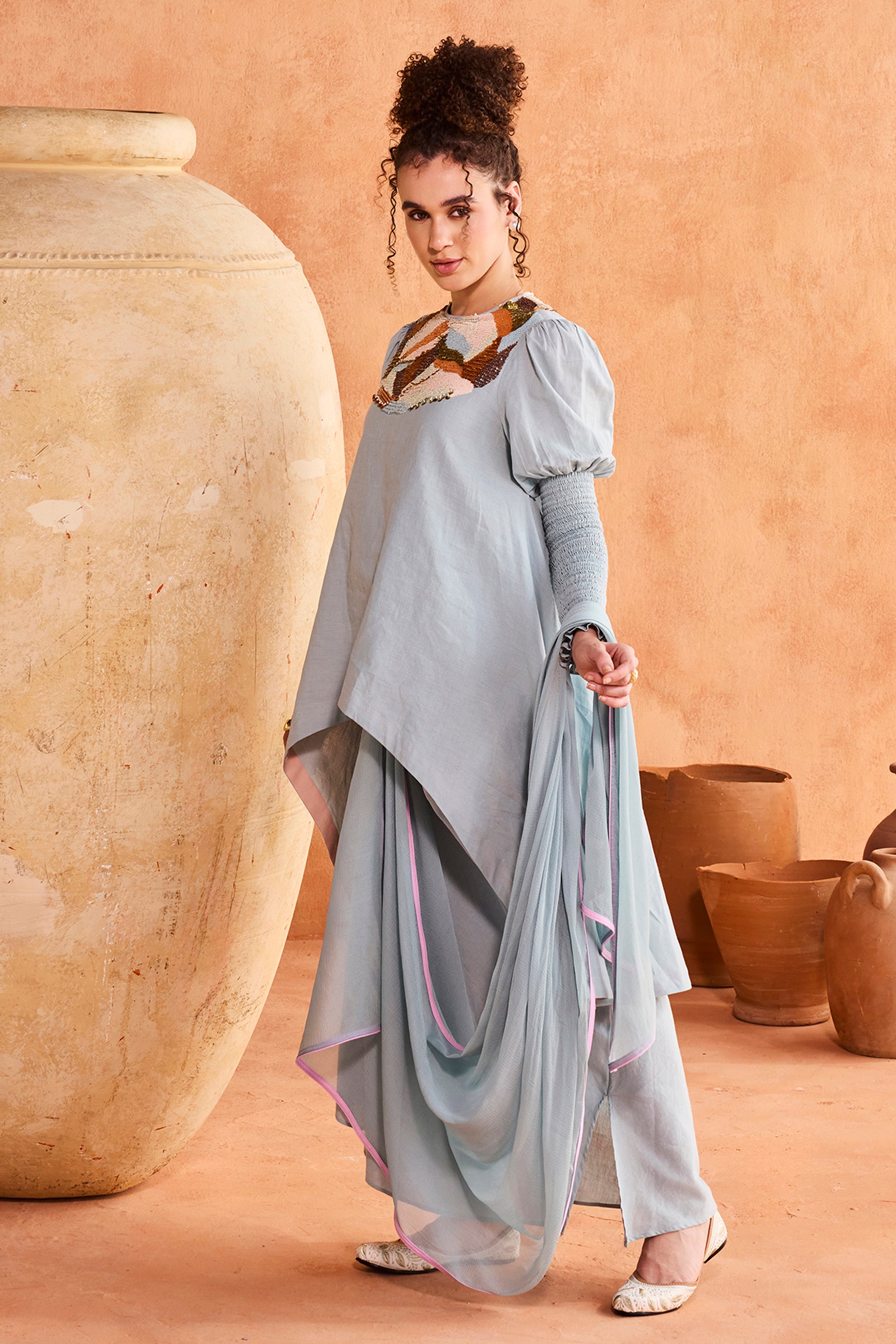 Zia Jalabiya with Embellishment