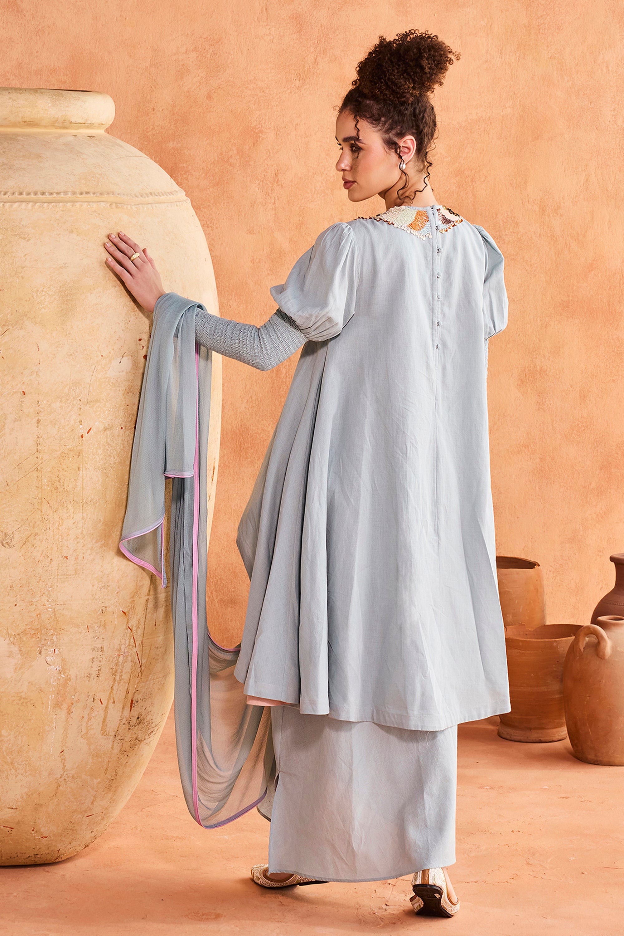 Zia Jalabiya with Embellishment